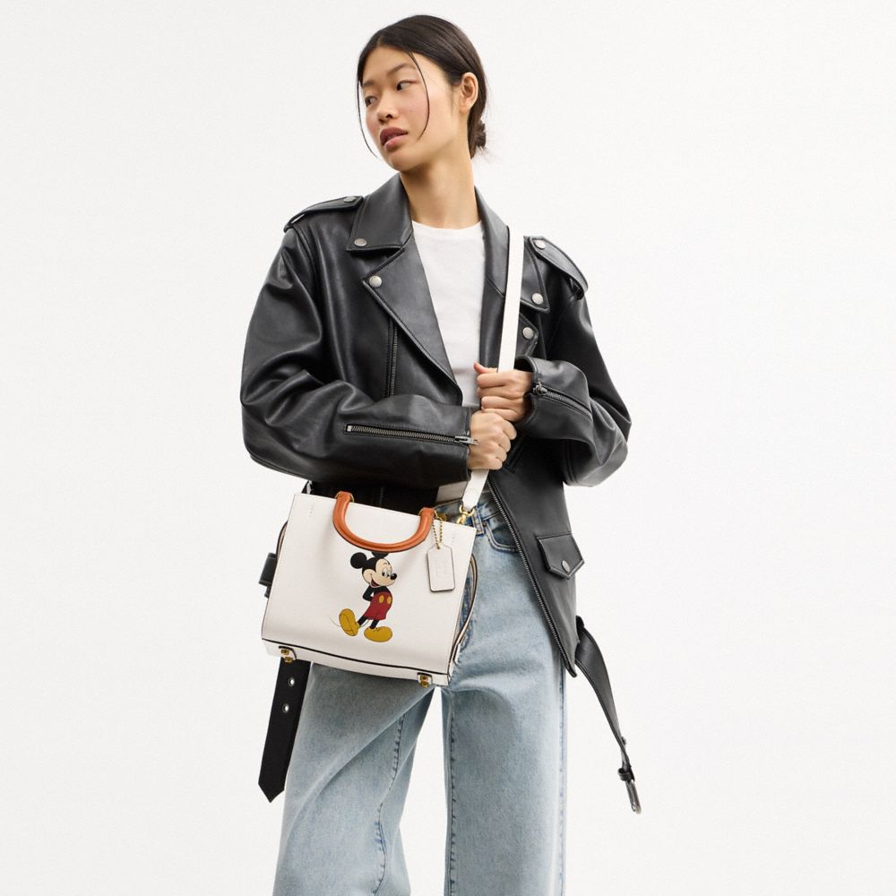 Disney X Coach Rogue Bag 25 With Mickey Mouse