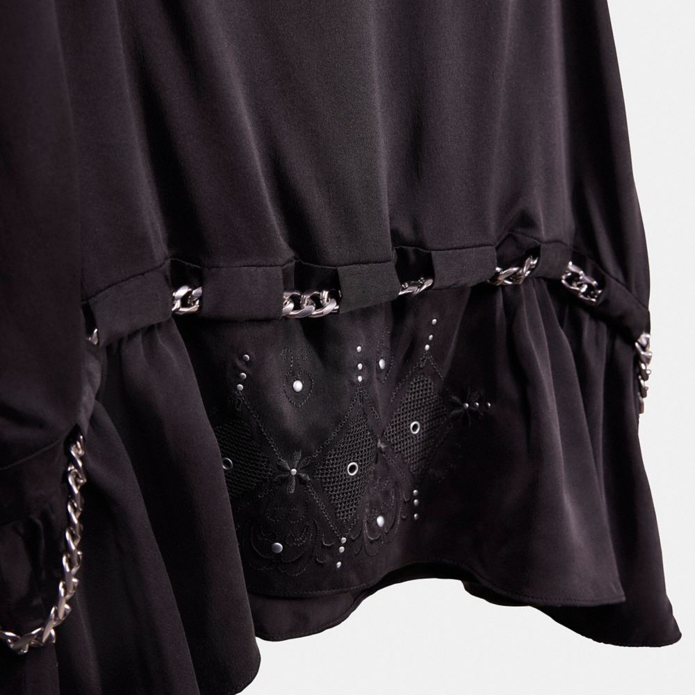 Restored Short Silk Skirt
