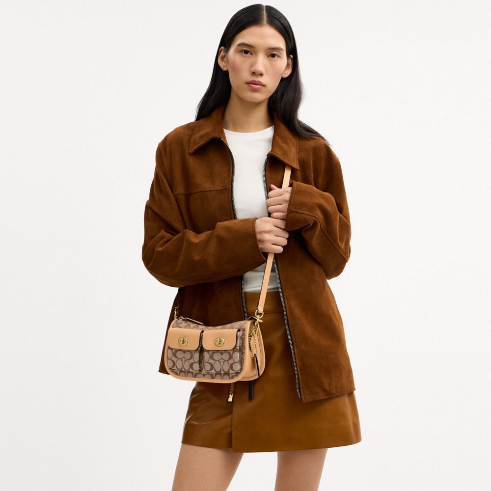 Twin Turnlock Waverly Bag In Signature Jacquard