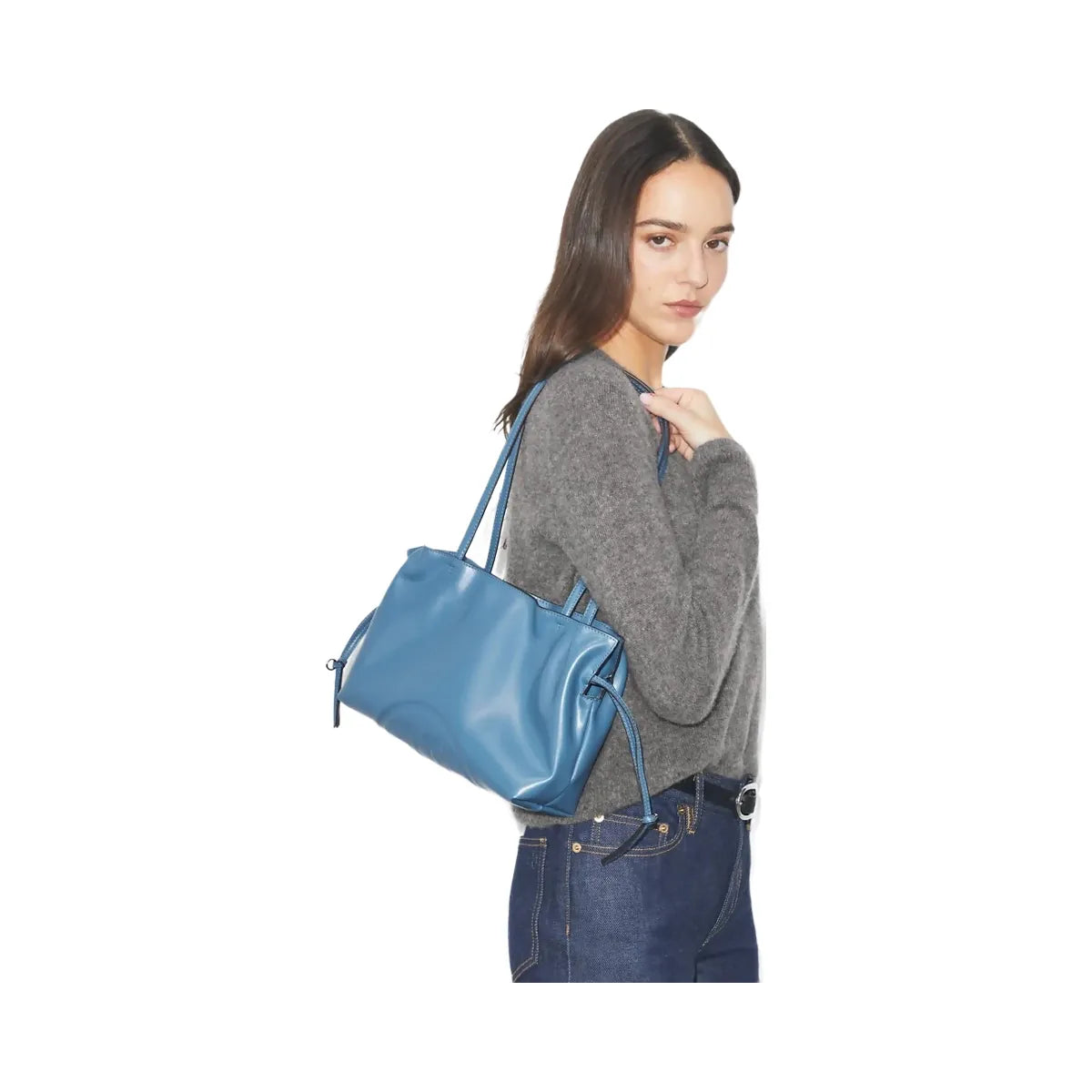 Tory Burch Small Ella natuura Drawstring Tote Electric Blue