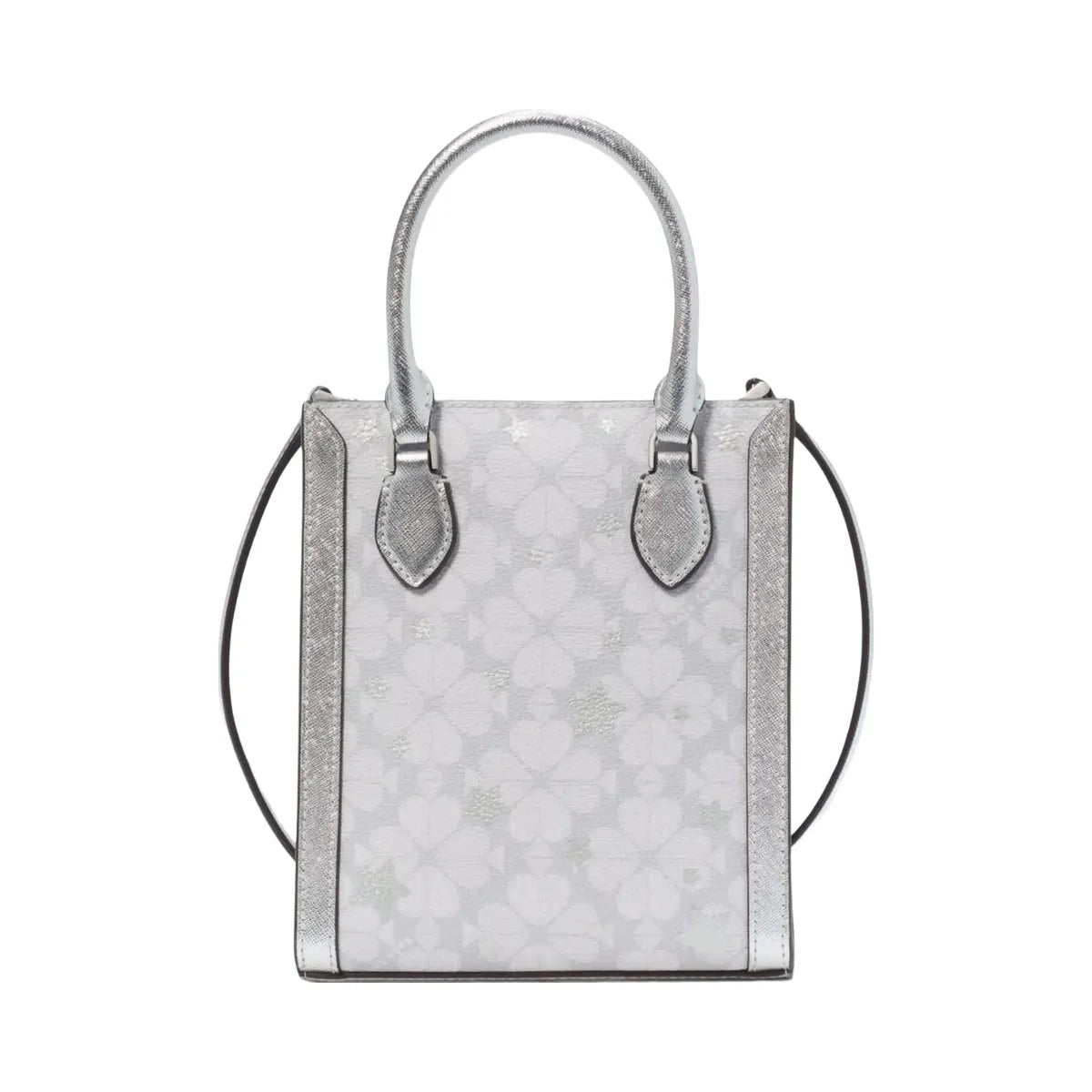 Kate Spade Flower Star Toss Small Tote Platinum Grey Multi