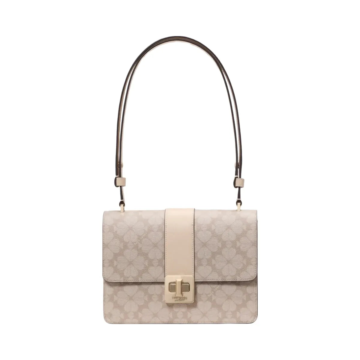 Kate Spade Flower Small Flap Shoulder Bag Dark Beige Multi