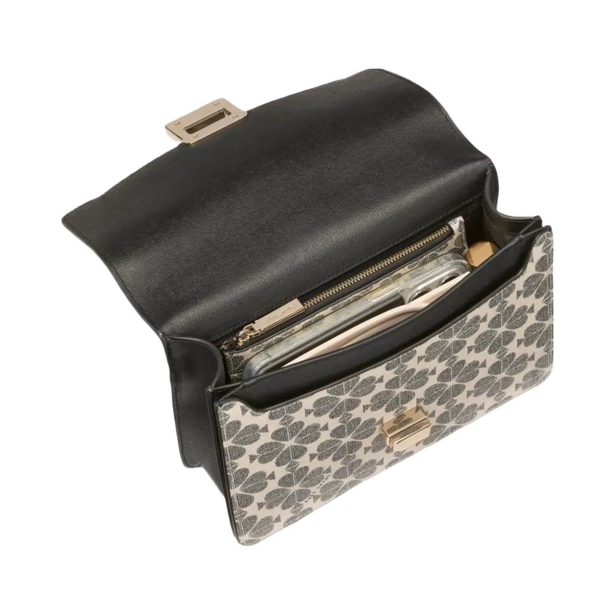 Kate Spade Flower Small Flap Shoulder Bag Black Multi