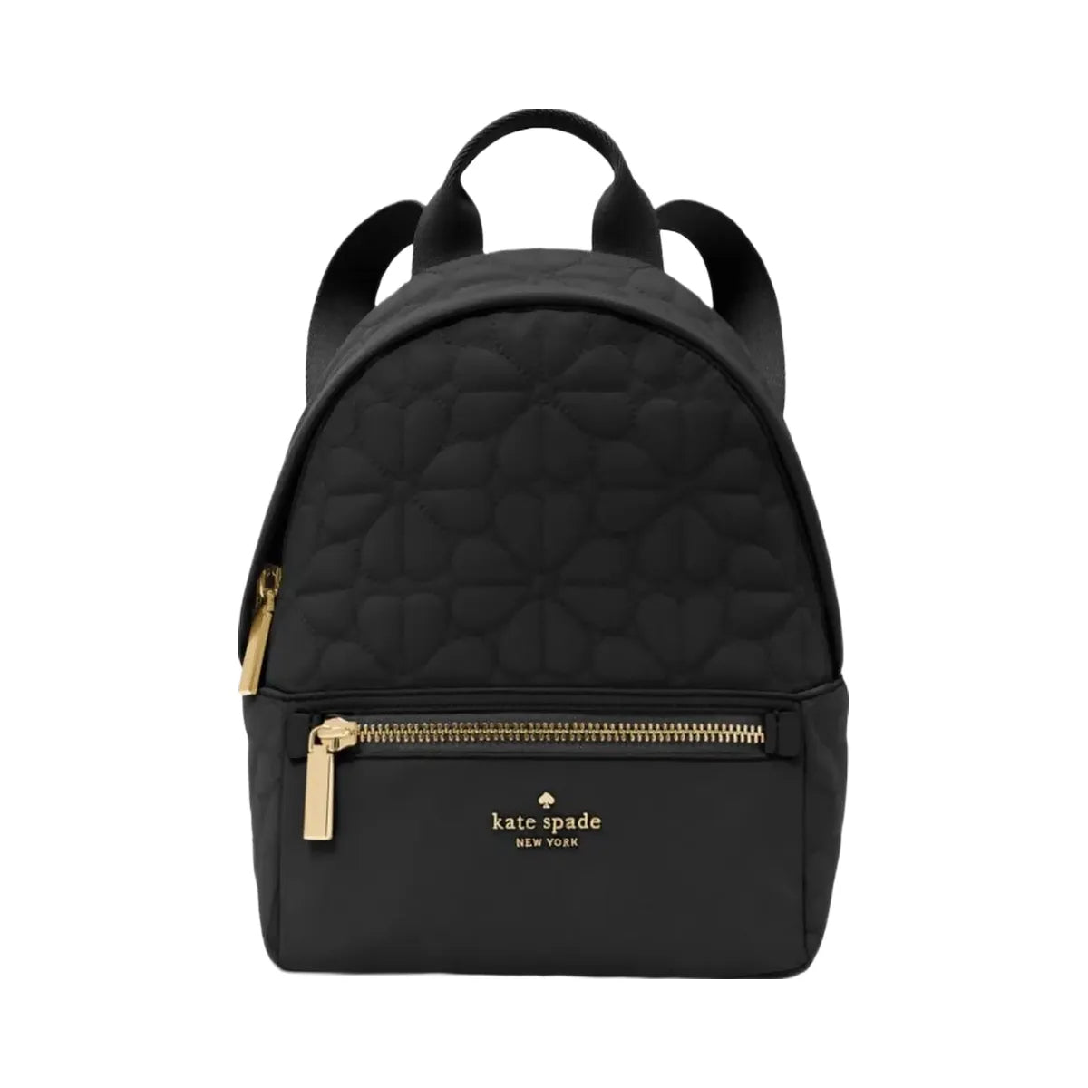 Kate Spade Flower Quilted Fabric Small Backpack Black