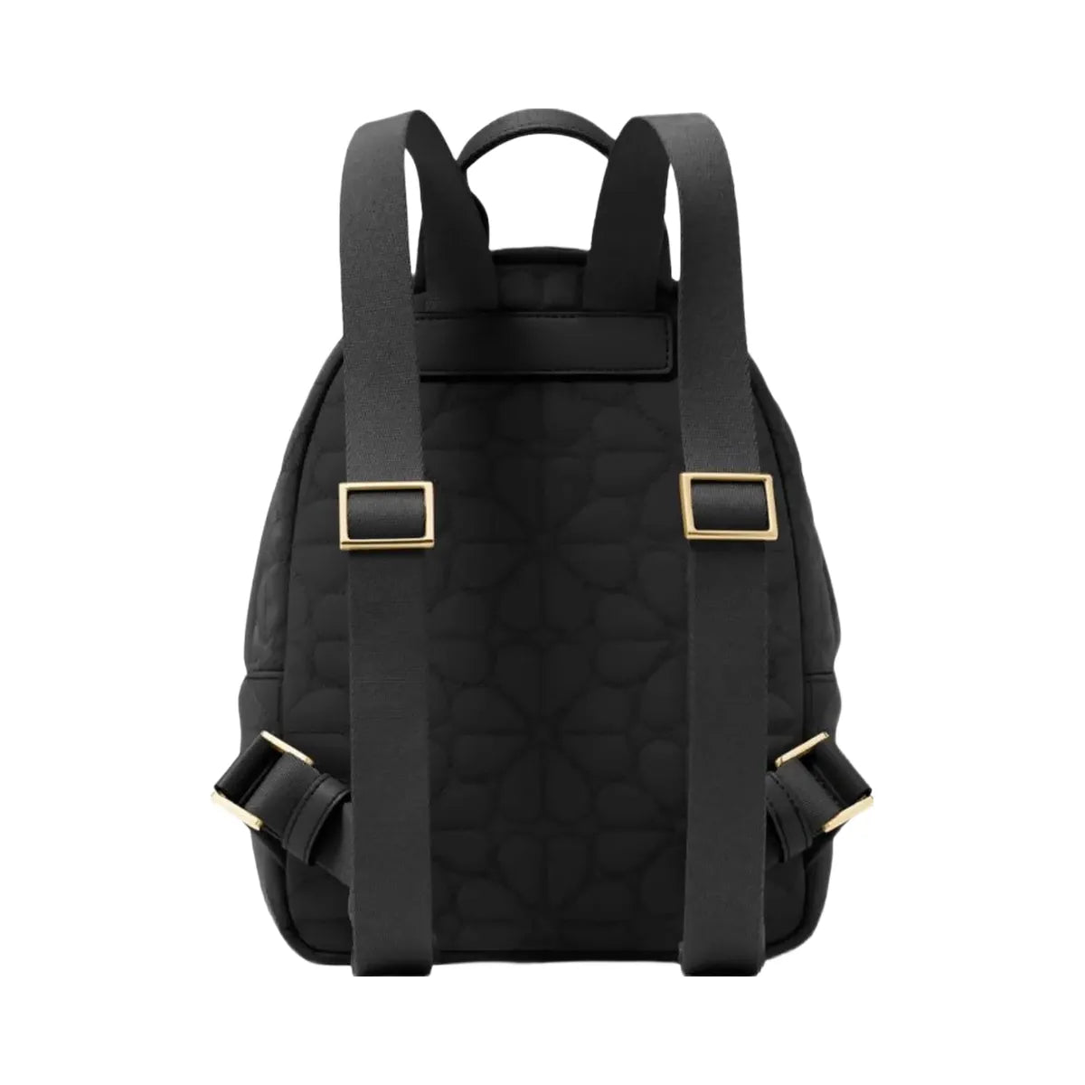 Kate Spade Flower Quilted Fabric Small Backpack Black