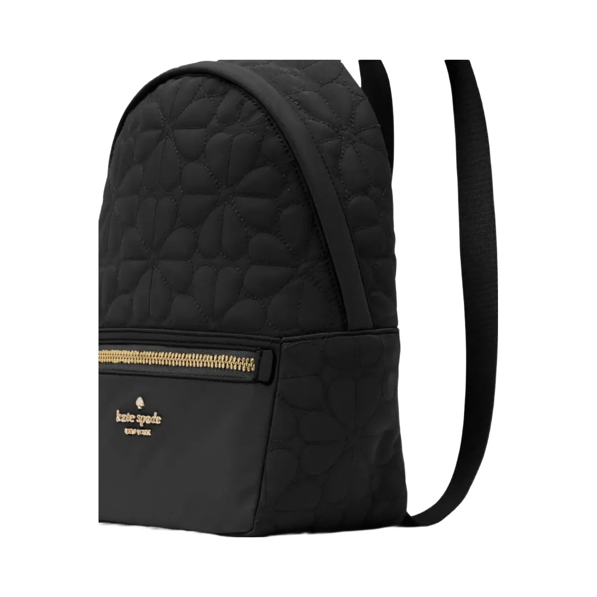 Kate Spade Flower Quilted Fabric Small Backpack Black