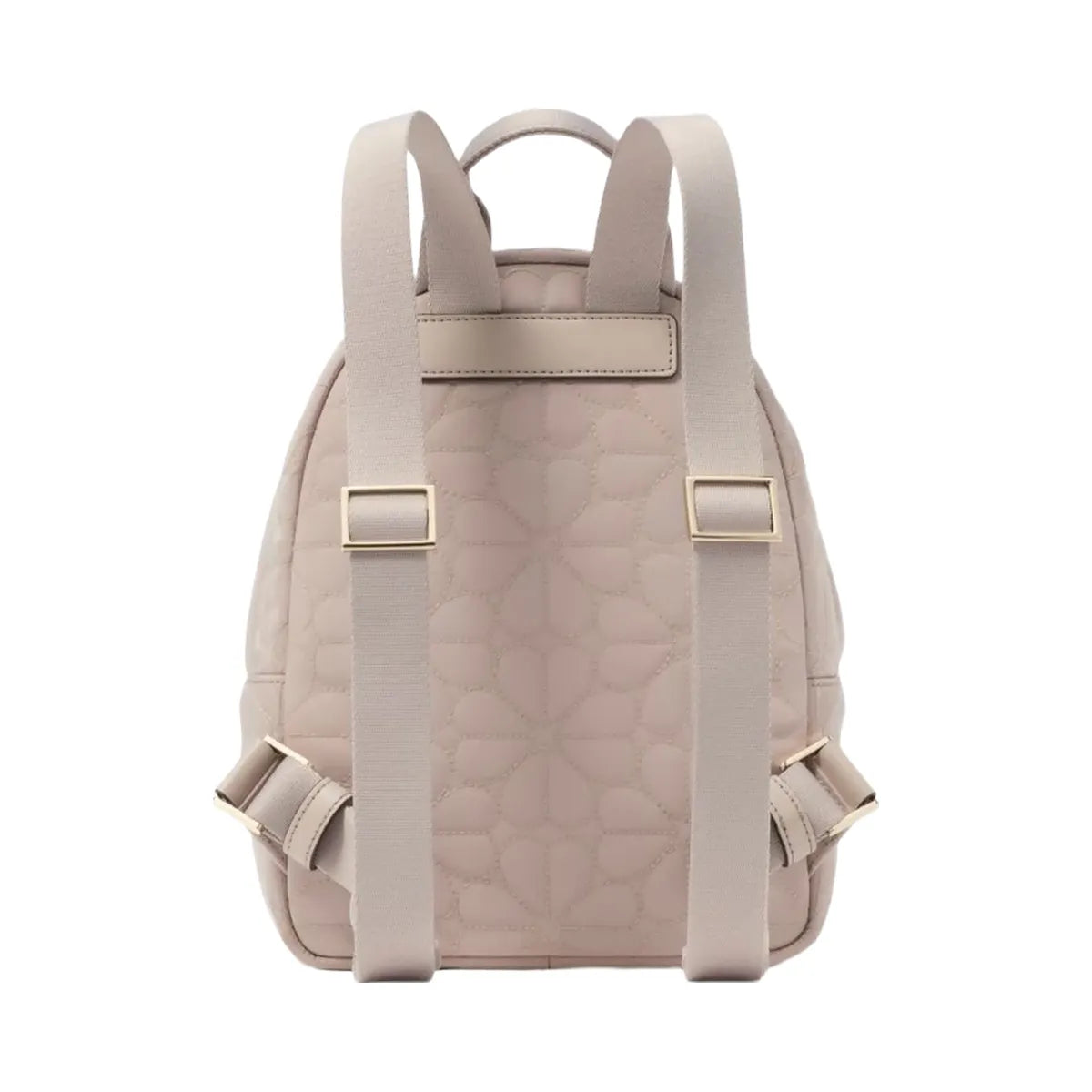Kate Spade Flower Quilted Fabric Small Backpack Cozy Grey