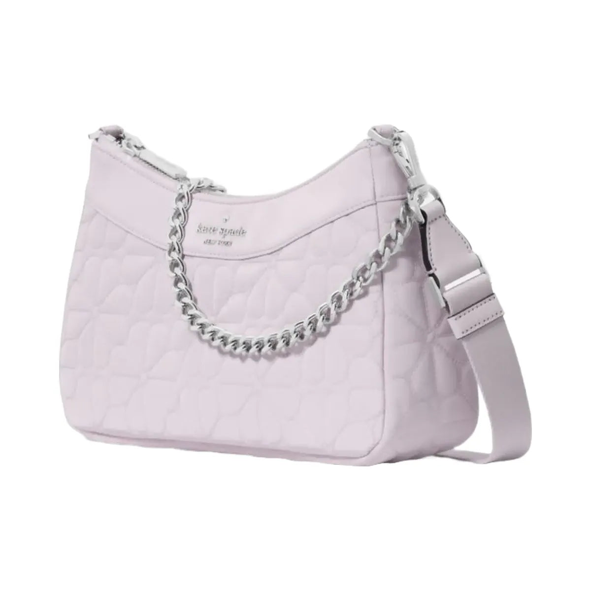 Kate Spade Flower Quilted Fabric Convertible Crossbody Pale Amethyst