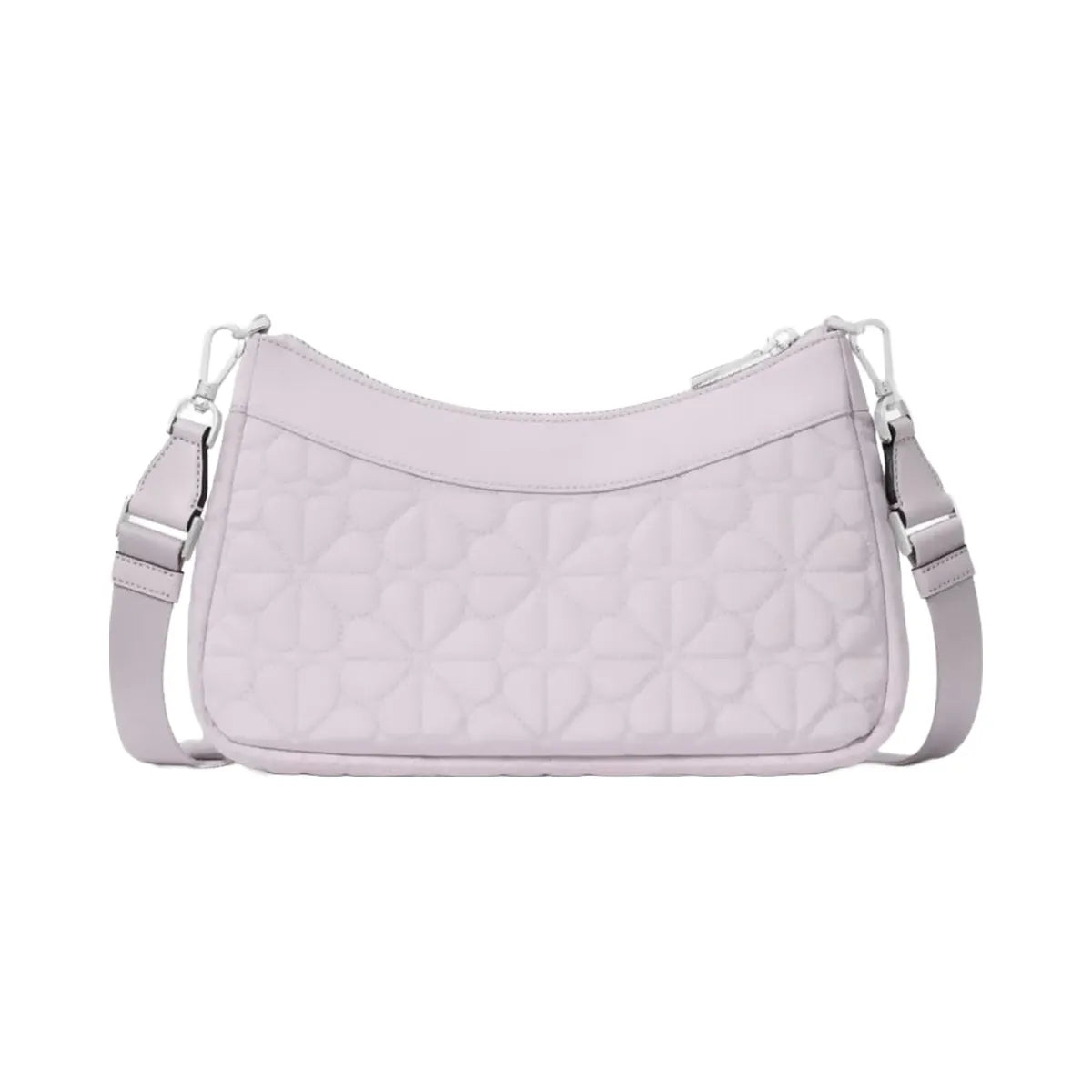 Kate Spade Flower Quilted Fabric Convertible Crossbody Pale Amethyst