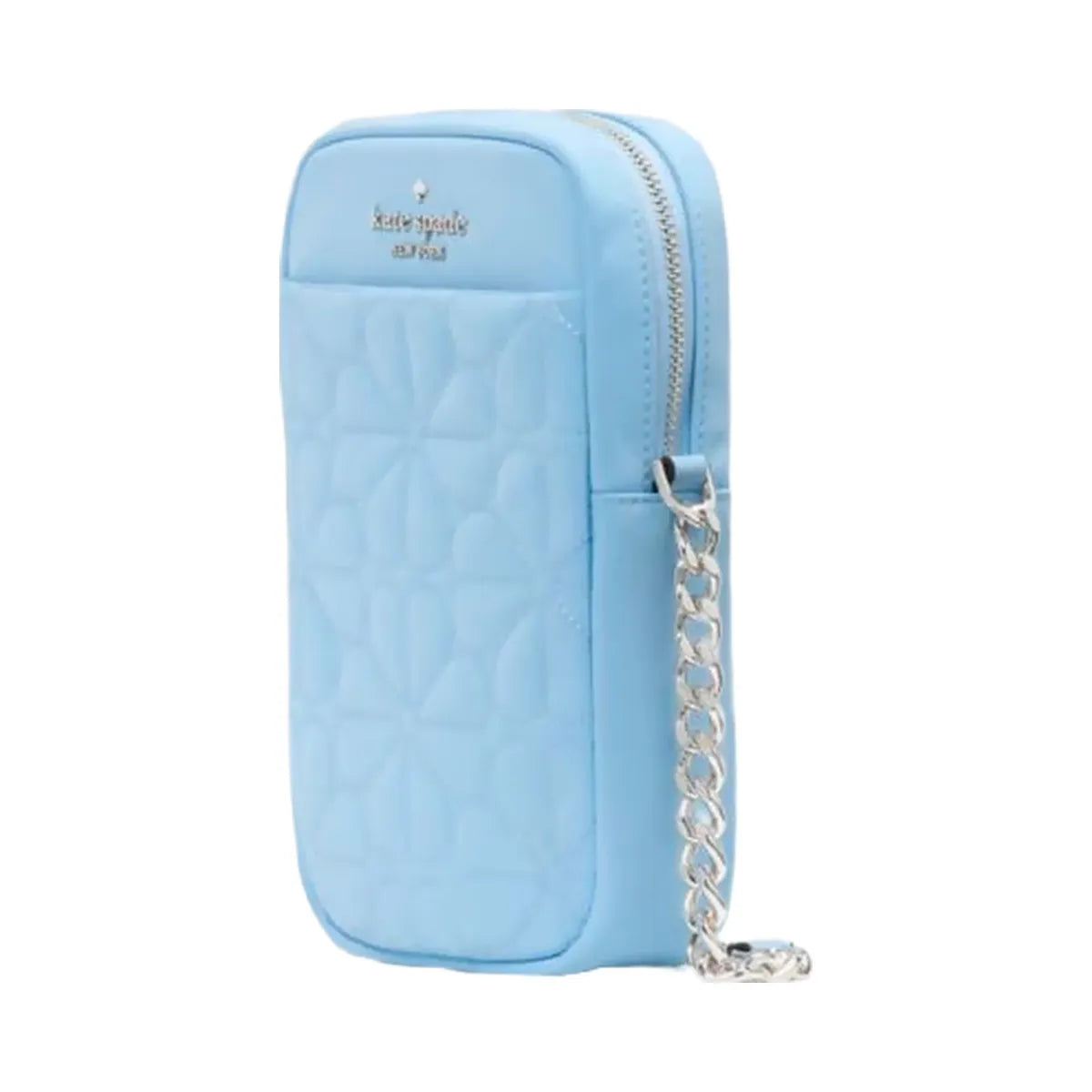 Kate Spade Flower Quilted Fabric Phone Crossbody Montauk Blue