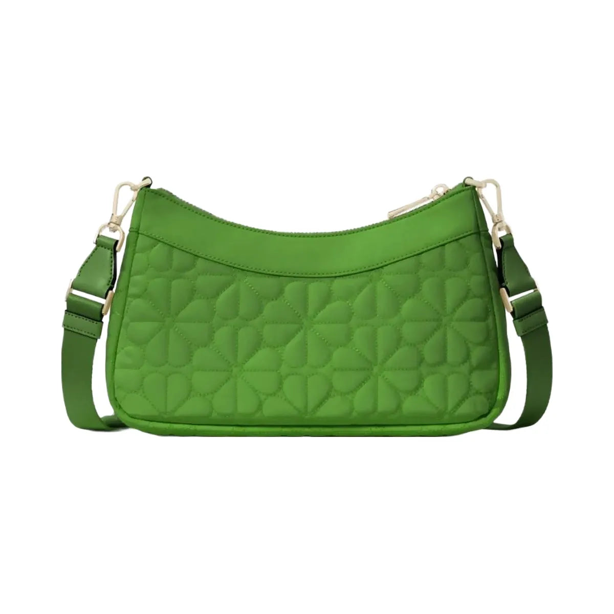 Kate Spade Flower Quilted Fabric Convertible Crossbody Ks Green