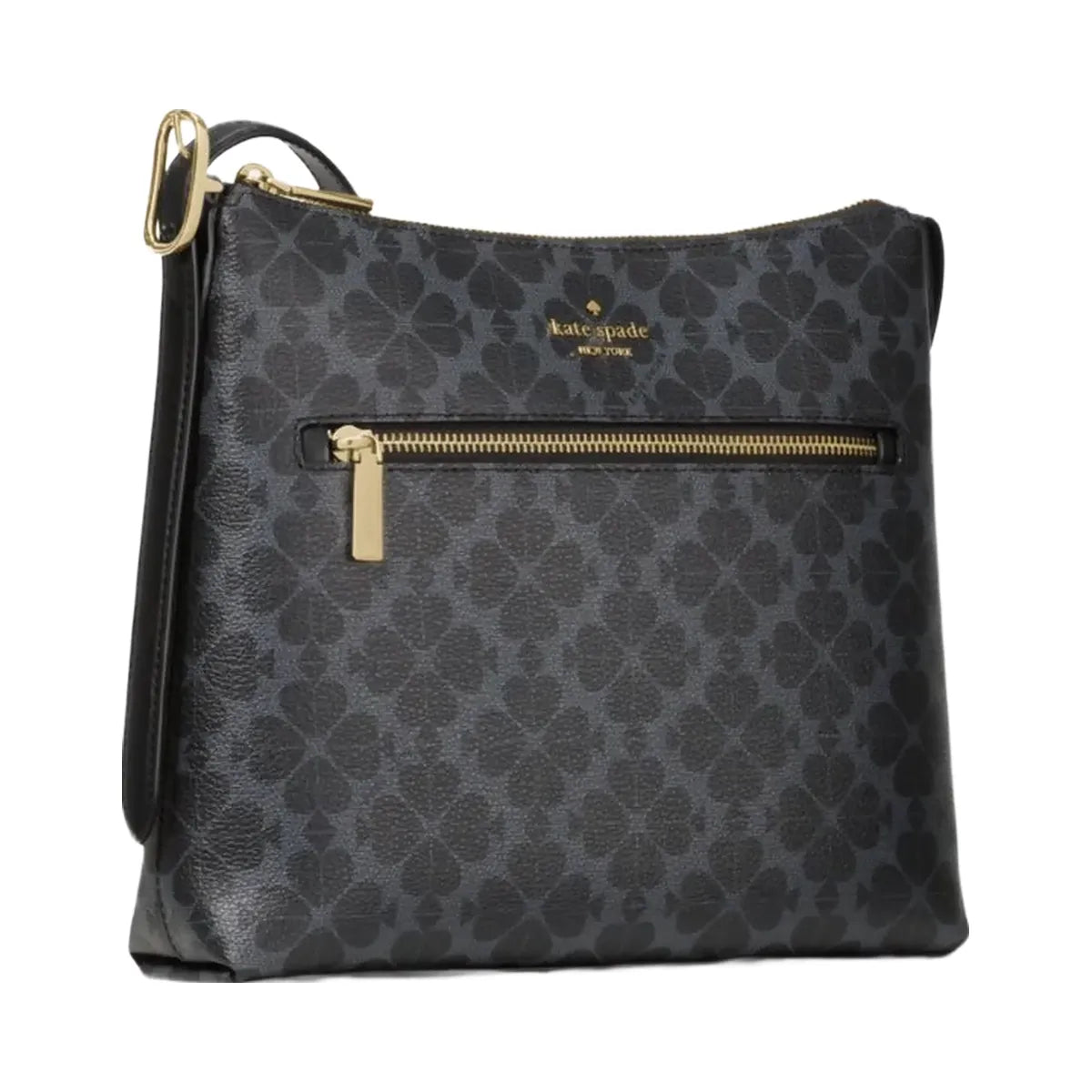 Kate Spade Flower Large Swingpack Buckle Crossbody Black
