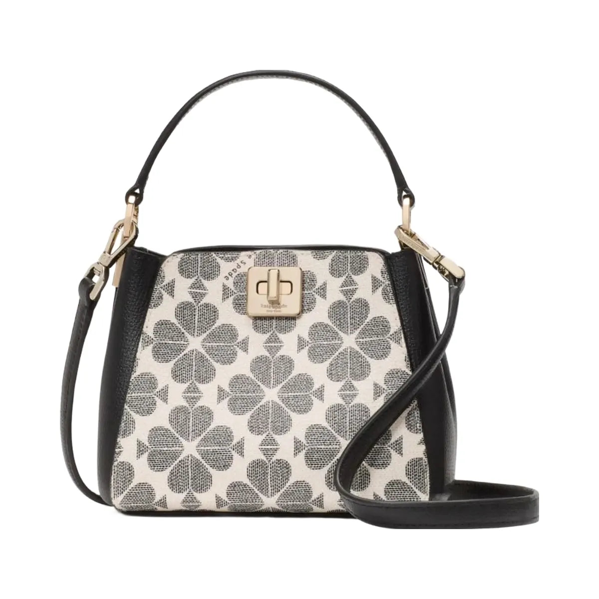 Kate Spade Flower Pvc Mini Top Handle Crossbody Black Multi