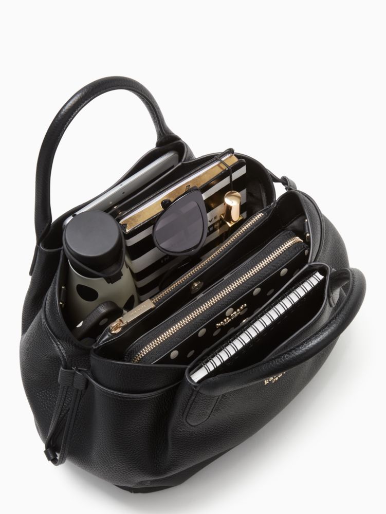 KateSpade Dumpling Large Satchel Bag Black