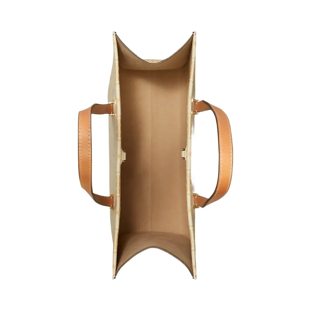 Tory Burch T Monogram Pebbled Tote Biscotti