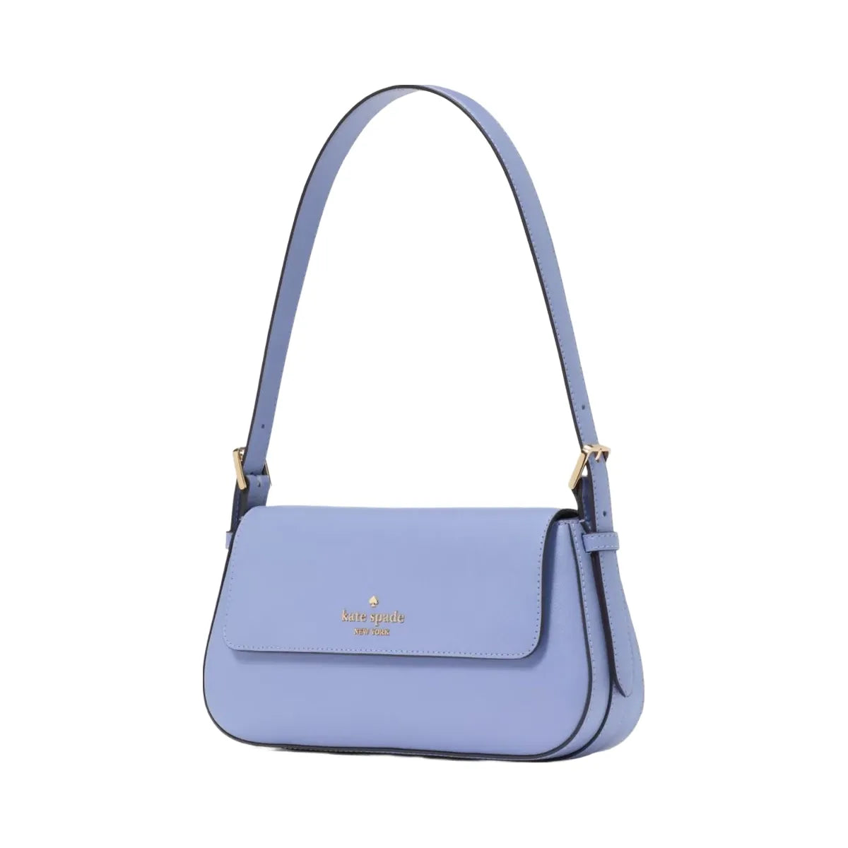 Kate Spade Madison Saffiano Leather Small Flap Shoulder Bag Frosted Blueberry