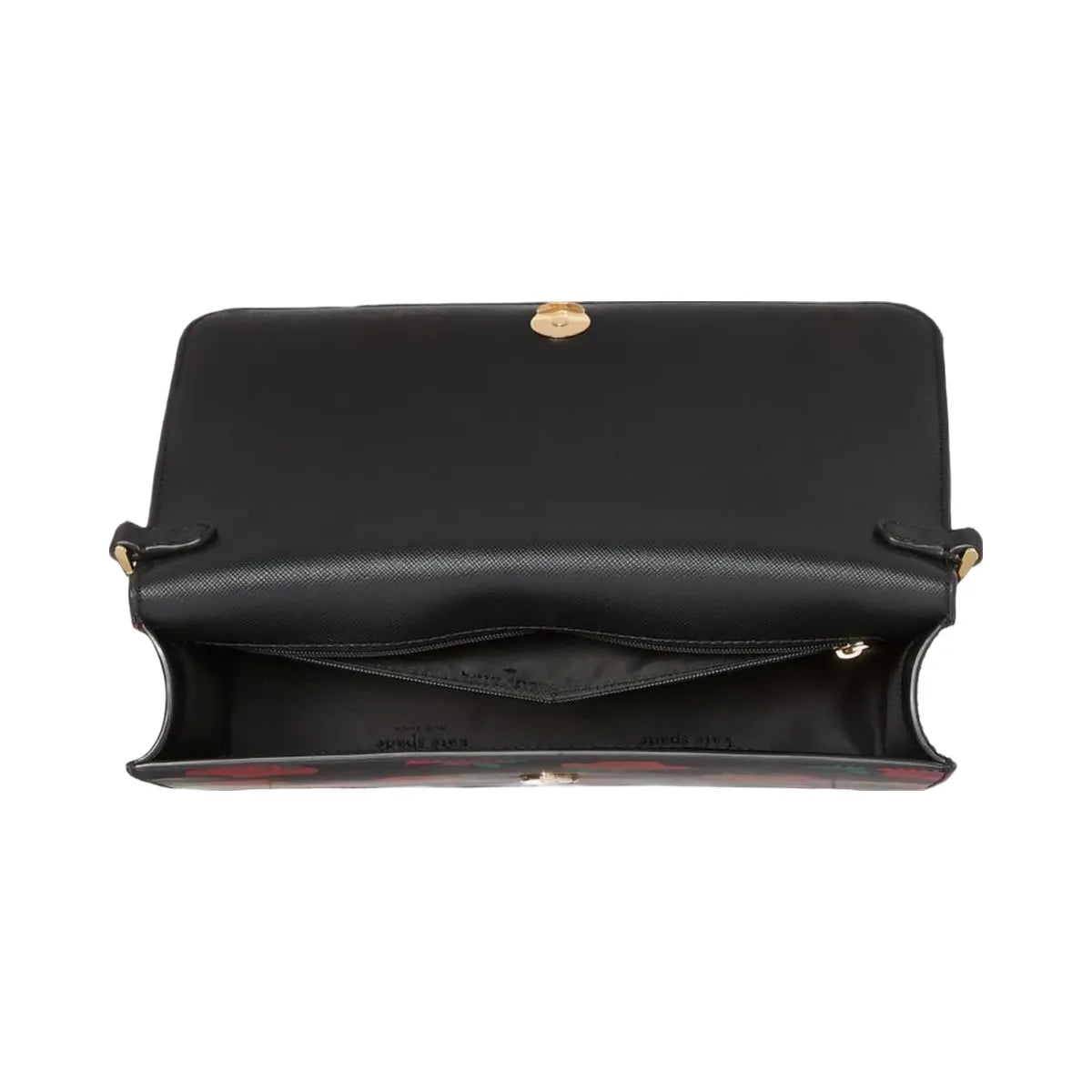 Kate Spade Madison Rose Toss Printed Flap Crossbody Black Multi