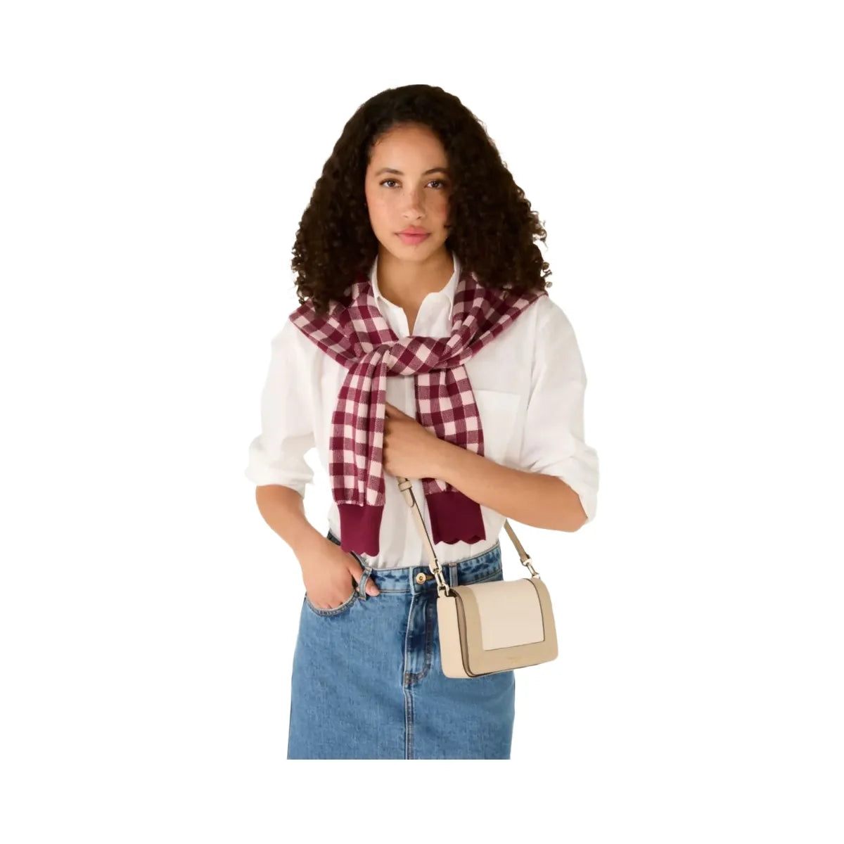 Kate Spade Lena Colorblock Mini Flap Crossbody Light Sand Multi