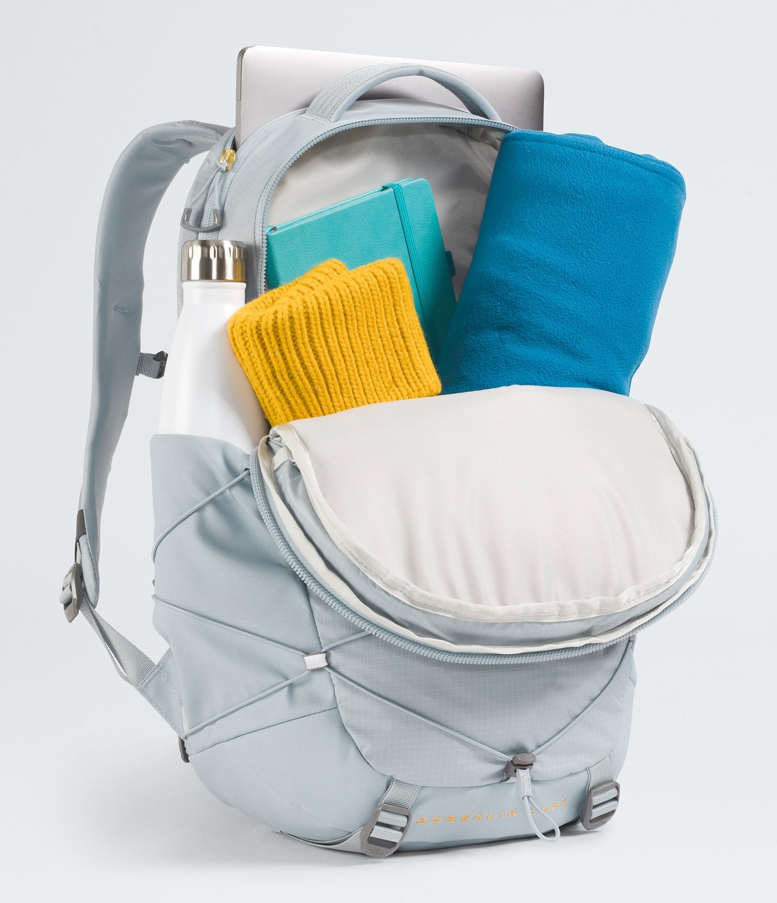 The North Face Women’s Borealis Luxe Backpack Frost Grey-Gold Metallic