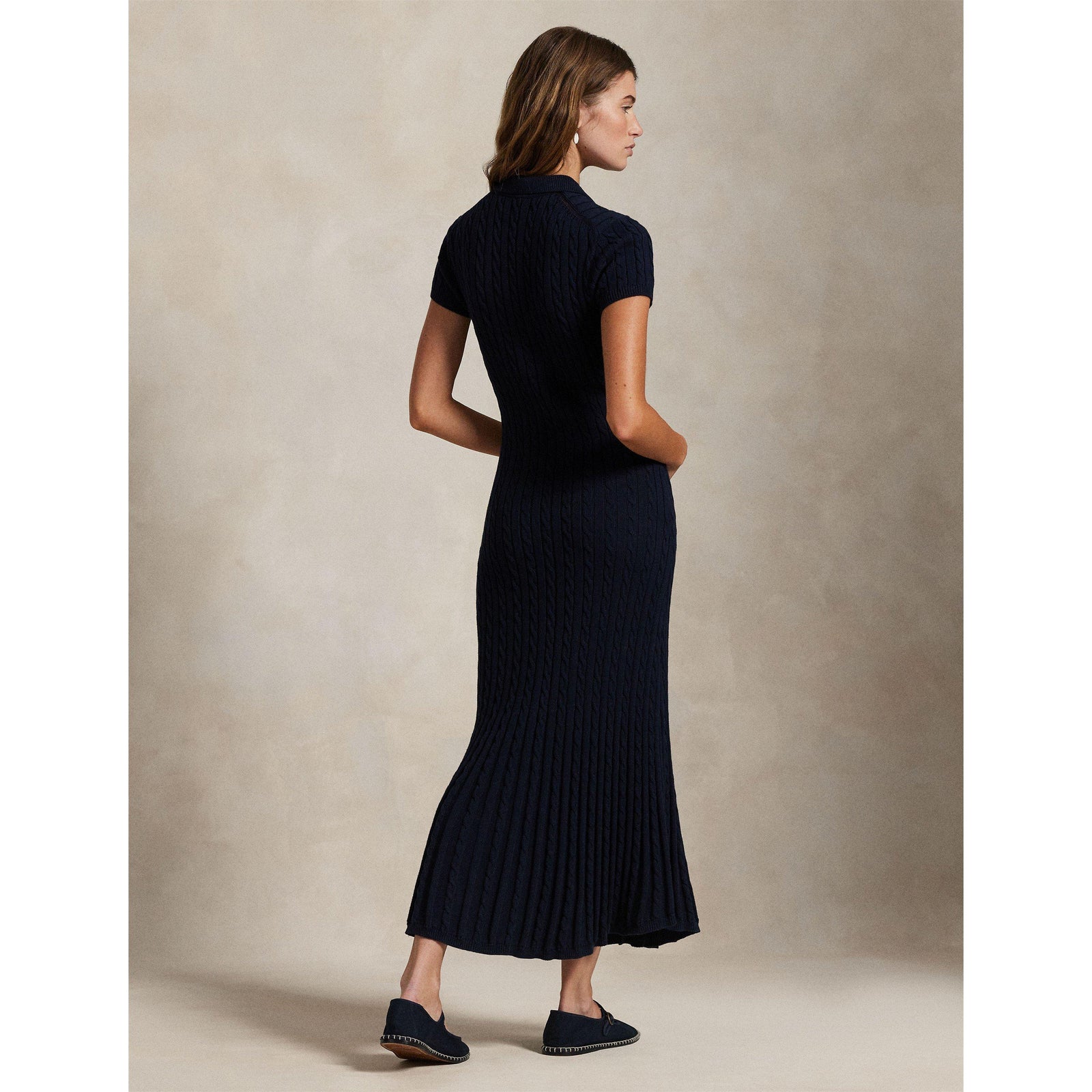 Cable Knit Shirt Dress