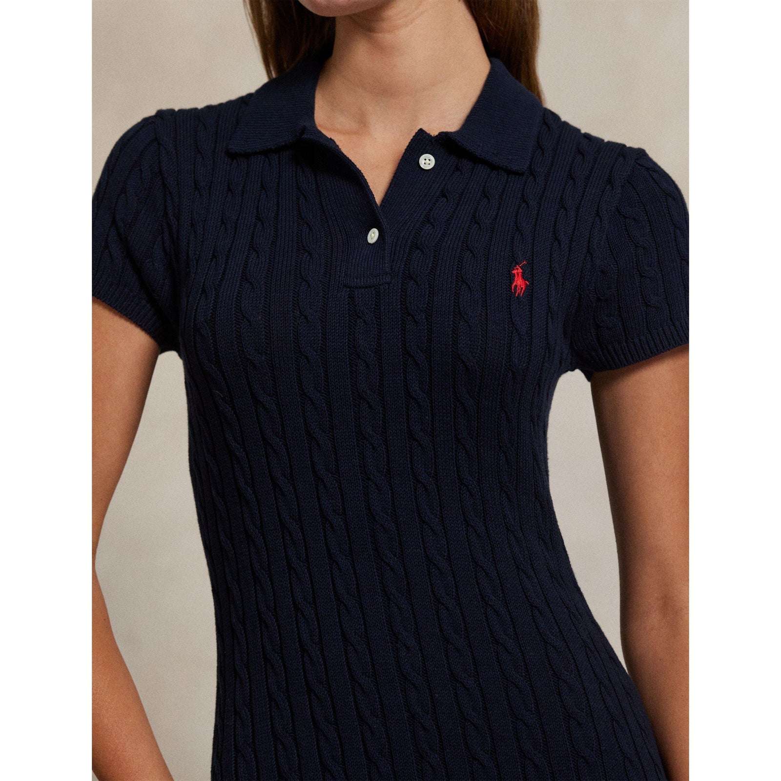 Cable Knit Shirt Dress