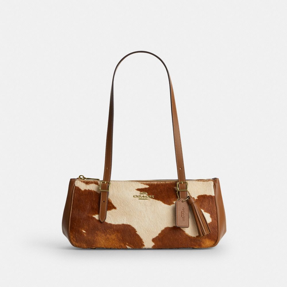 Asher Shoulder Bag In Haircalf With Cow Print