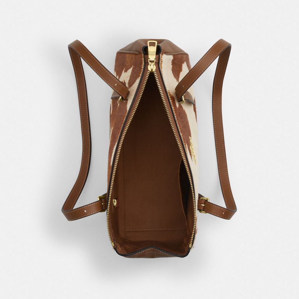 Asher Shoulder Bag In Haircalf With Cow Print
