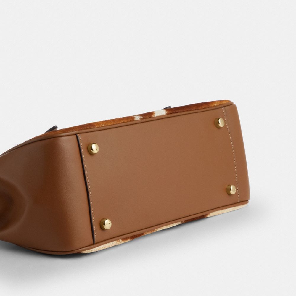 Asher Shoulder Bag In Haircalf With Cow Print