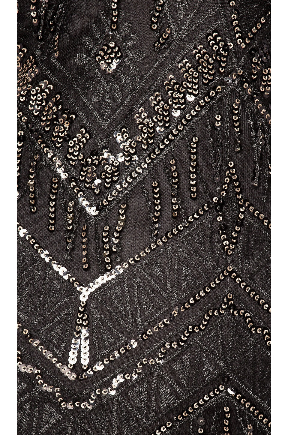 superdown Nia Sequin Fringe Dress in Black
