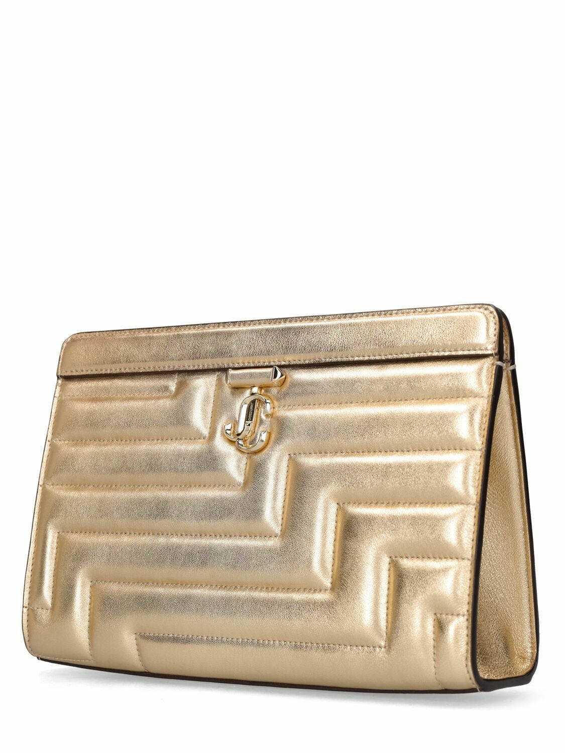 JIMMY CHOO Avenue Quilted Metallic Pouch