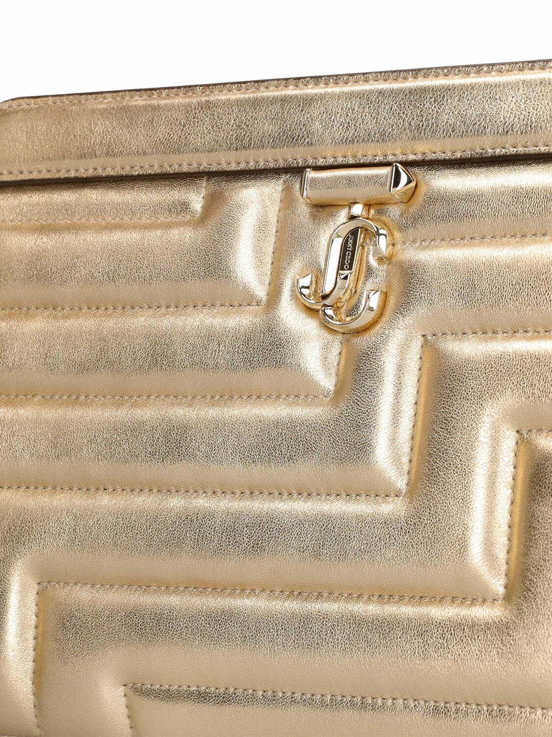 JIMMY CHOO Avenue Quilted Metallic Pouch
