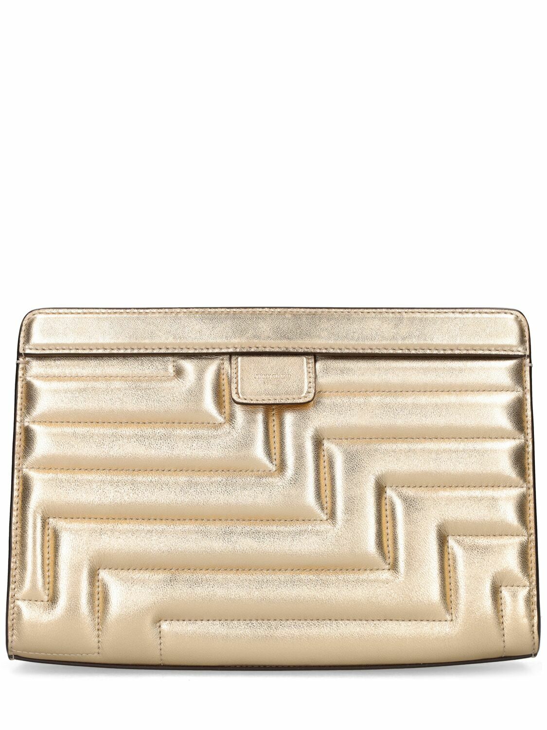 JIMMY CHOO Avenue Quilted Metallic Pouch