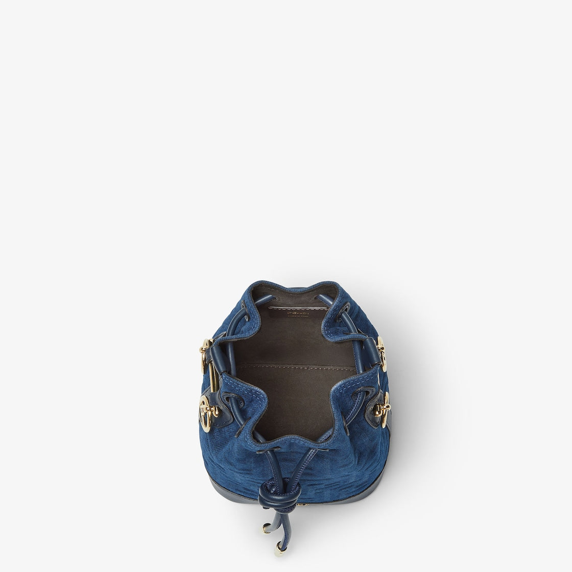 Mon Tresor Blue FF denim flocked mini-bag