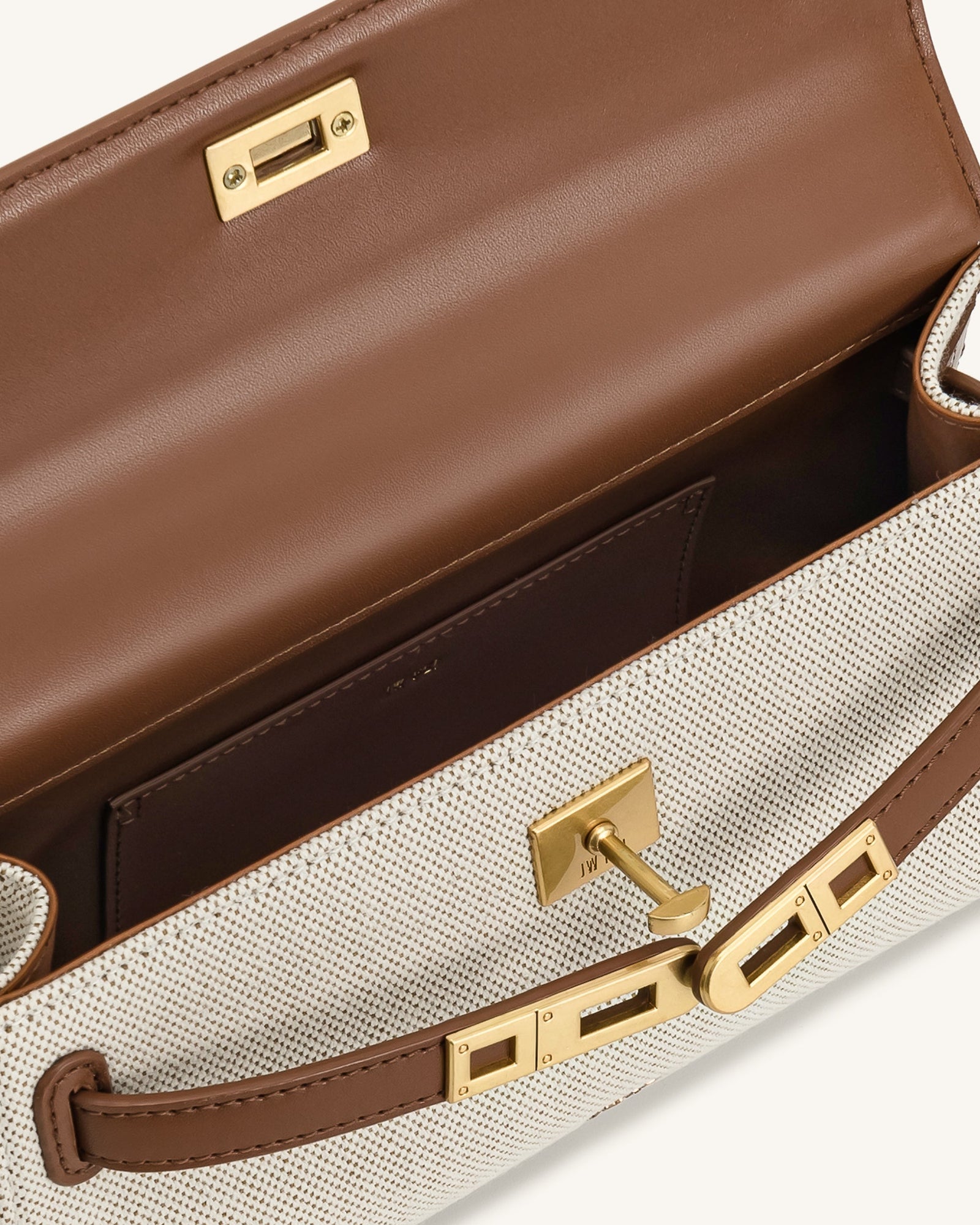 Noor Top Handle Bag - Taupe Brown