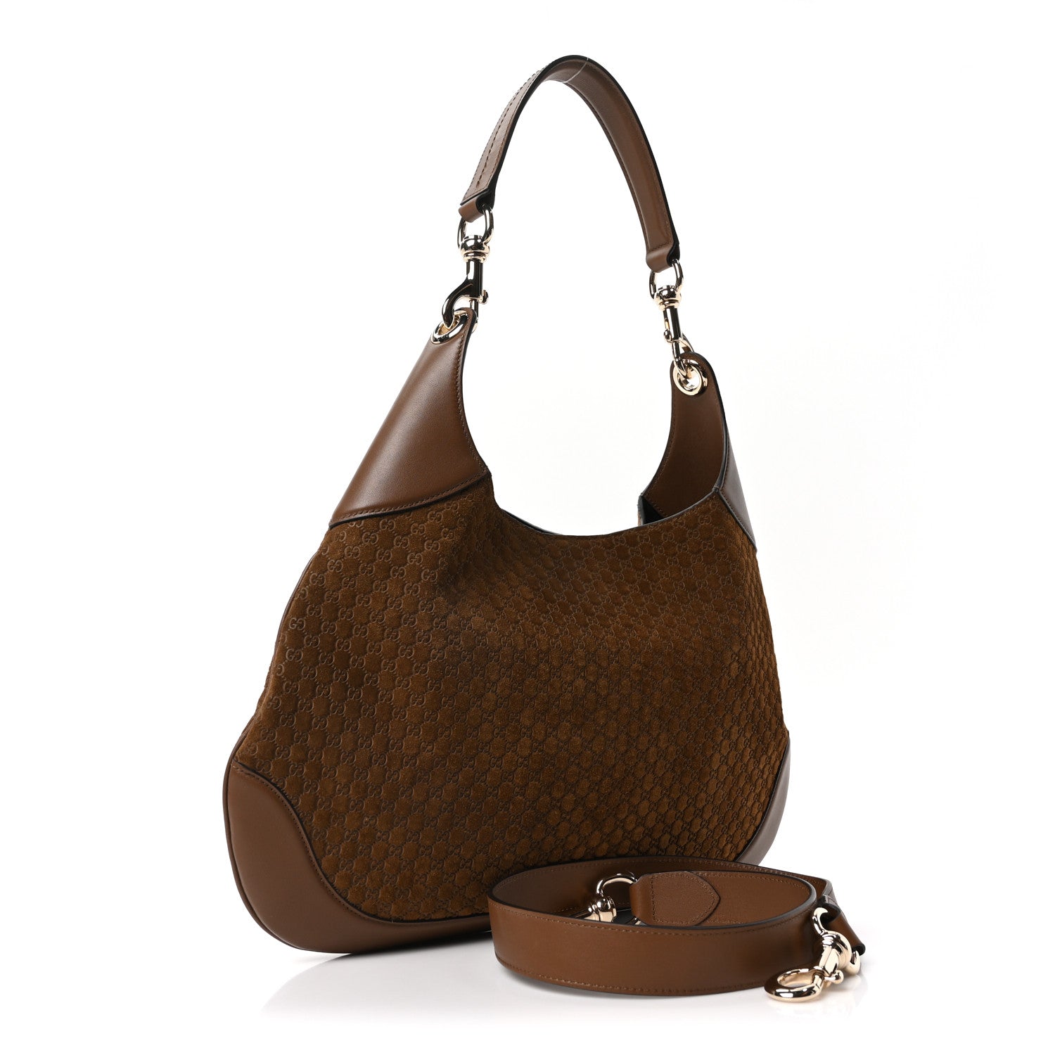 GG Suede B Medium Shoulder Bag Bro