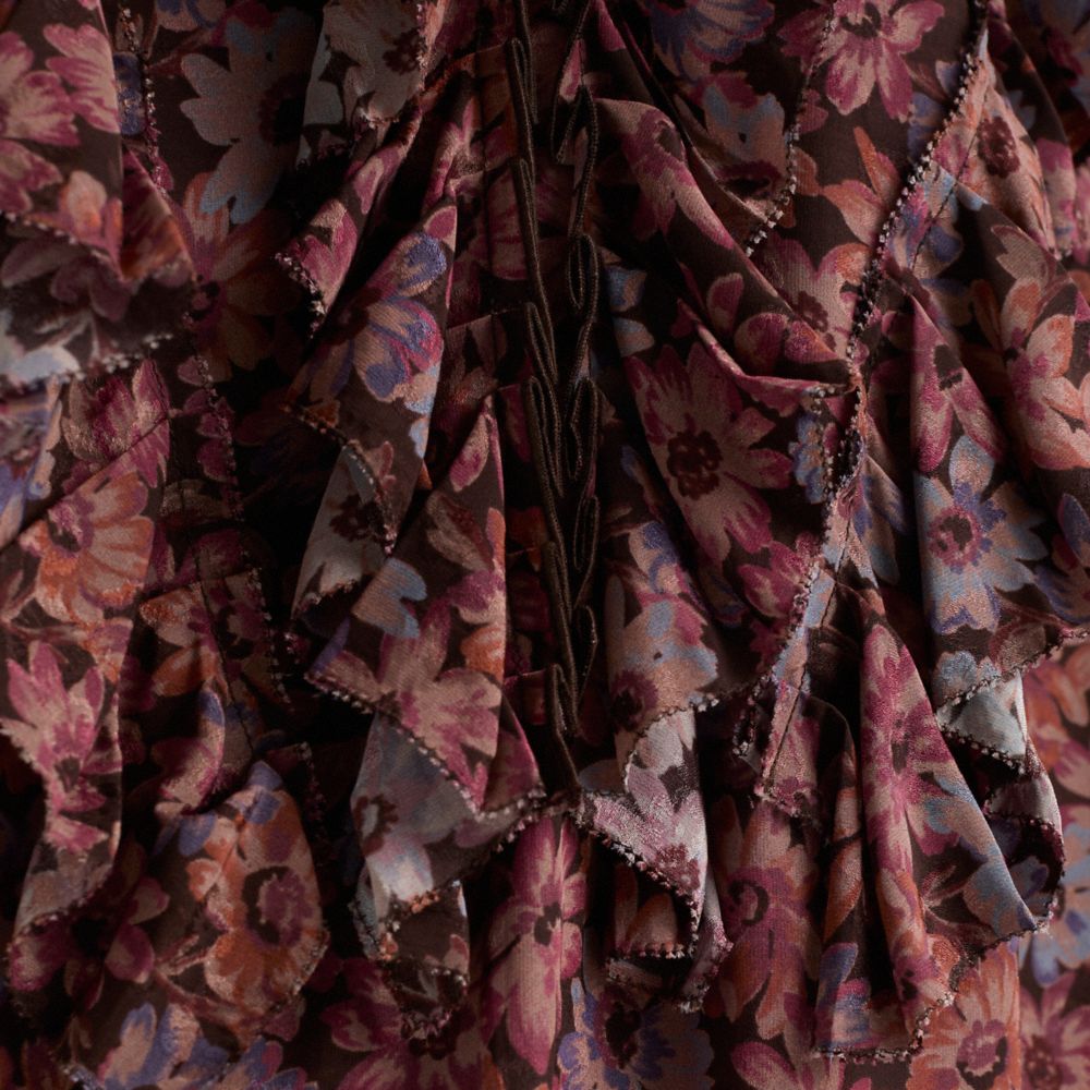 Restored Short Glam Rock Prairie Dress With Ruffles