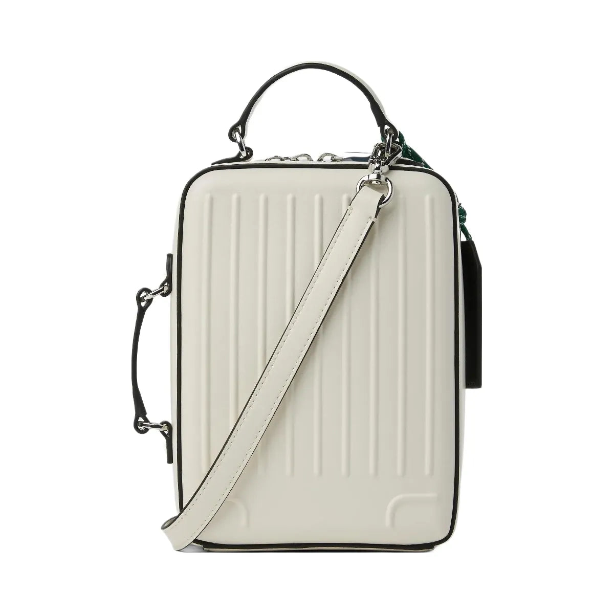 Karl Lagerfeld Ikon Choupette Crossbody Suitcase Bag Off White