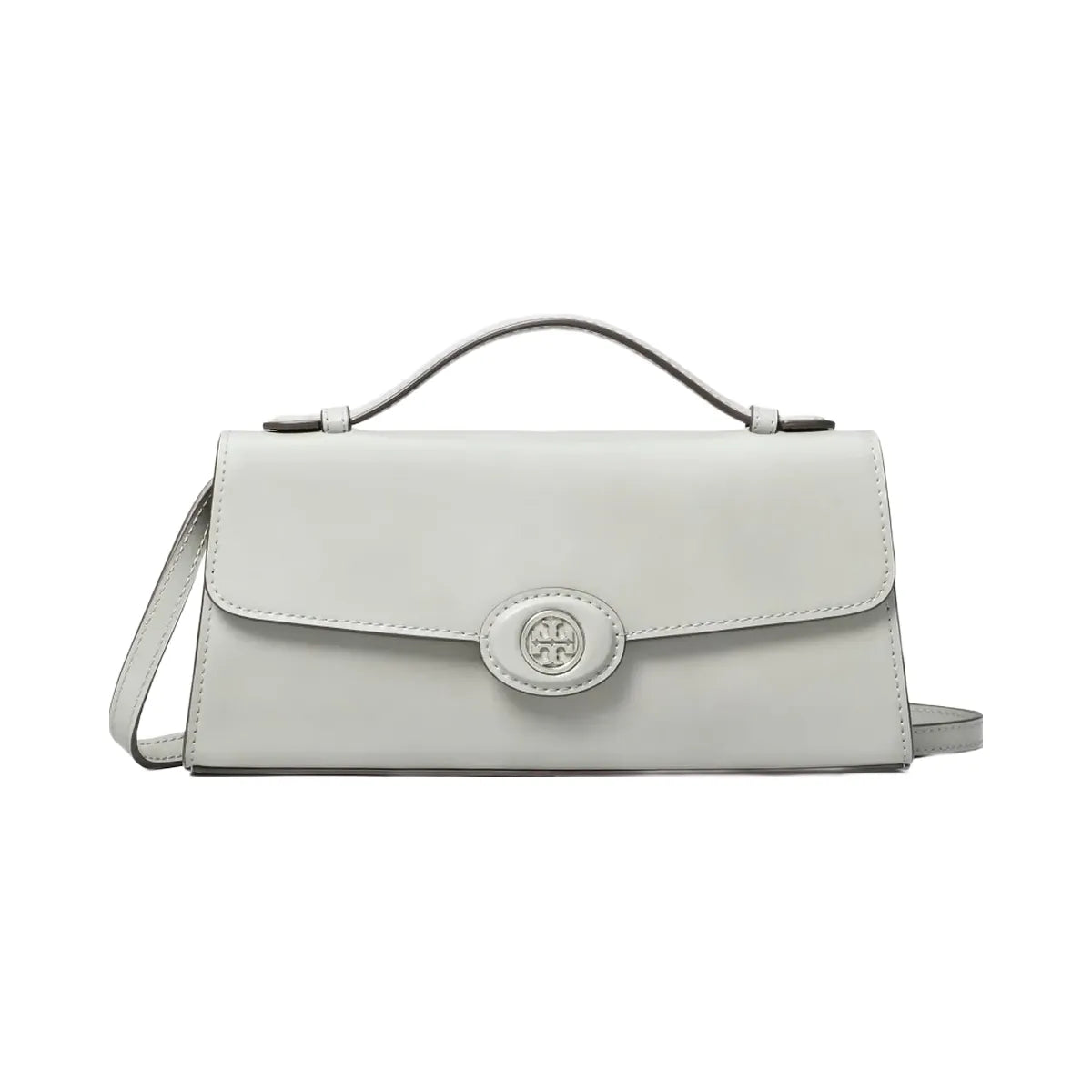 Tory Burch Mini Robinson Spazzolato Crossbody Light Granite