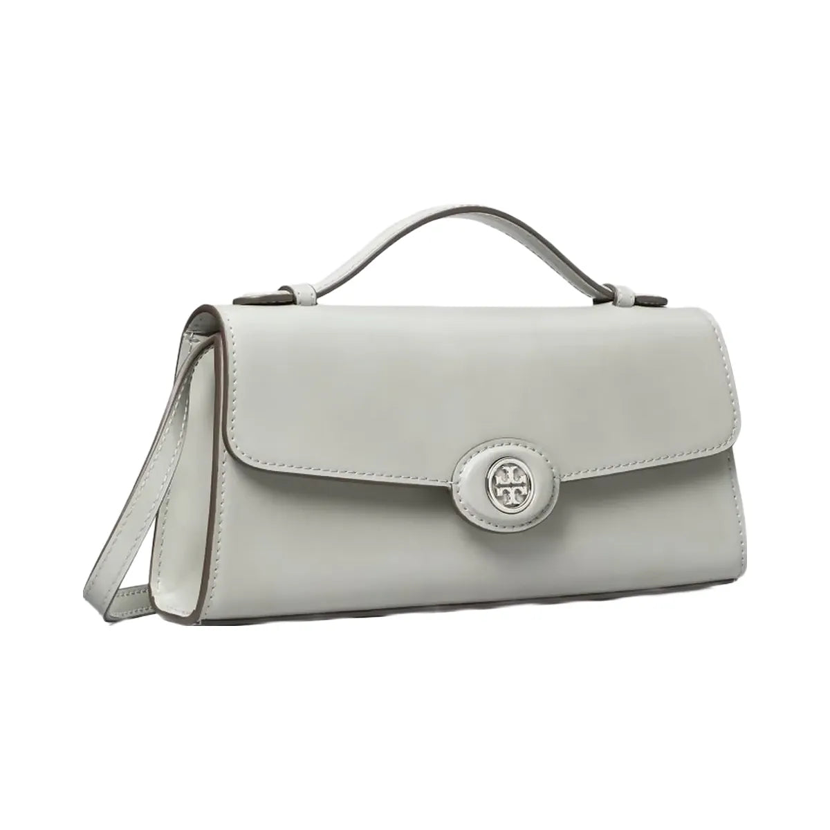 Tory Burch Mini Robinson Spazzolato Crossbody Light Granite