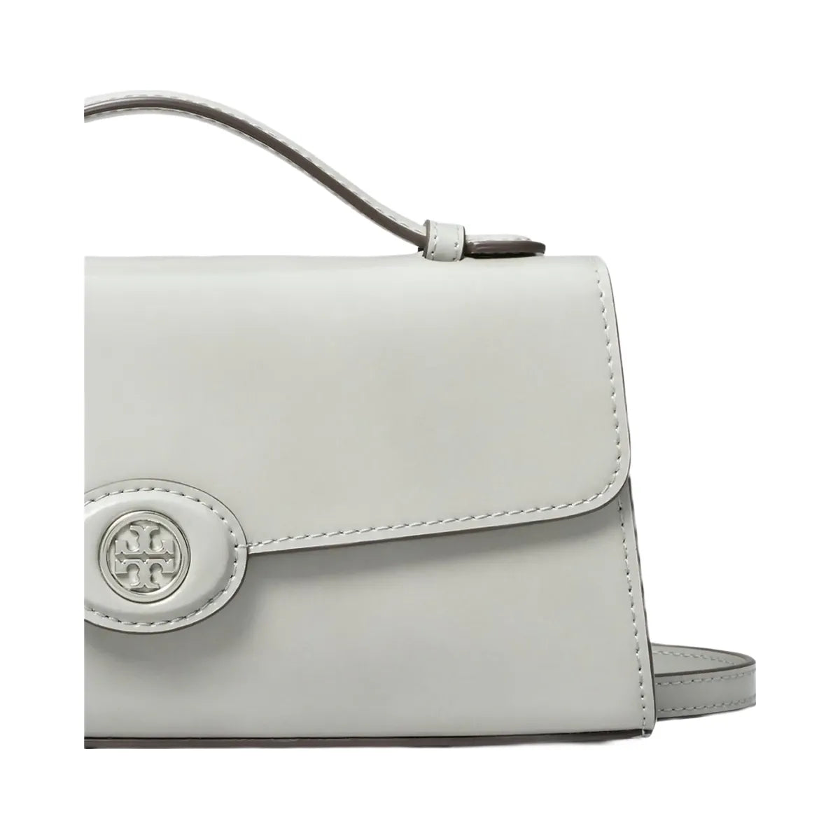 Tory Burch Mini Robinson Spazzolato Crossbody Light Granite