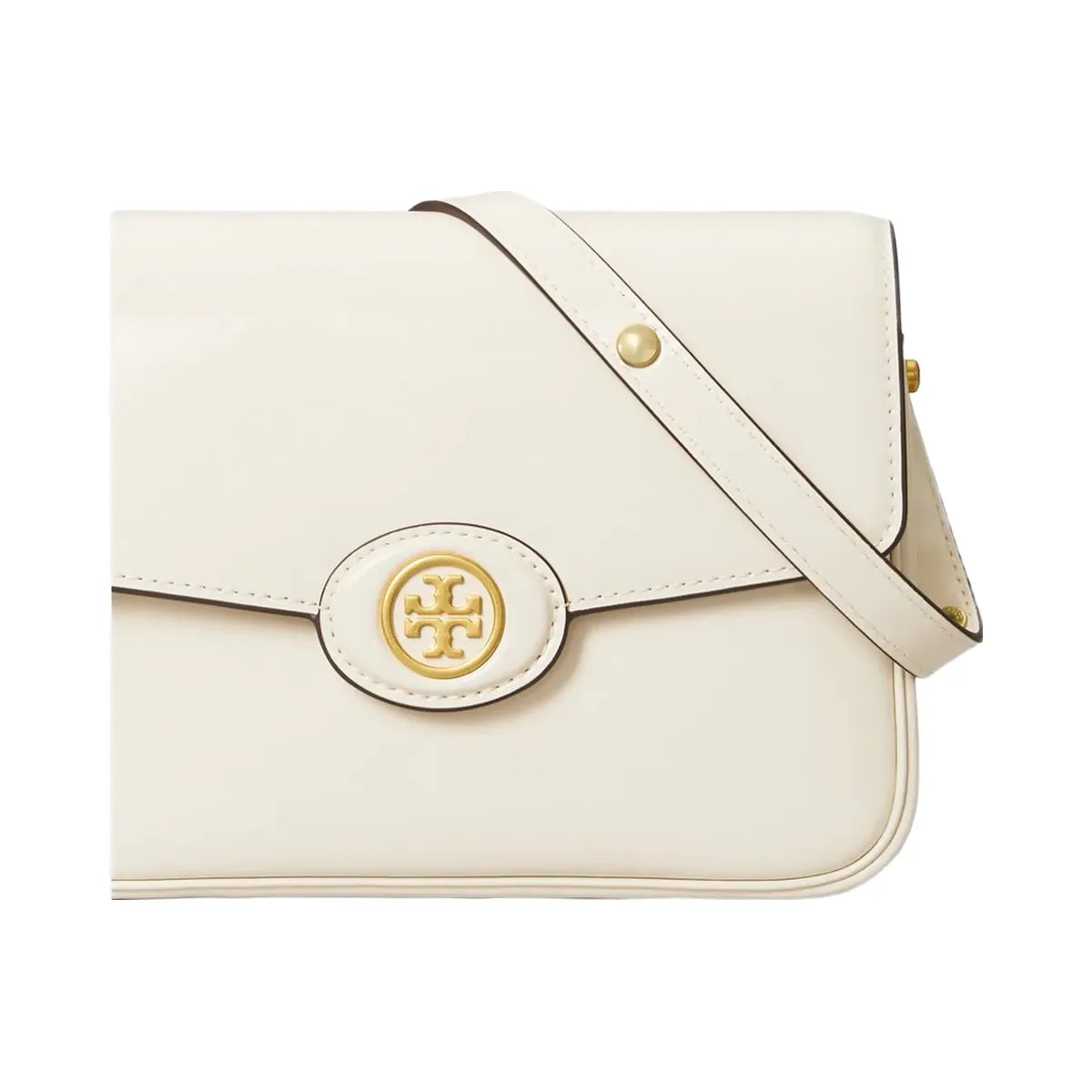 Tory Burch Robinson Spazzolato Shoulder Bag SHEA BUTTER
