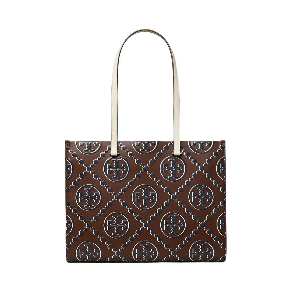 Tory Burch T Monogram Contrast Embossed Tote Tory Navy / John Coco