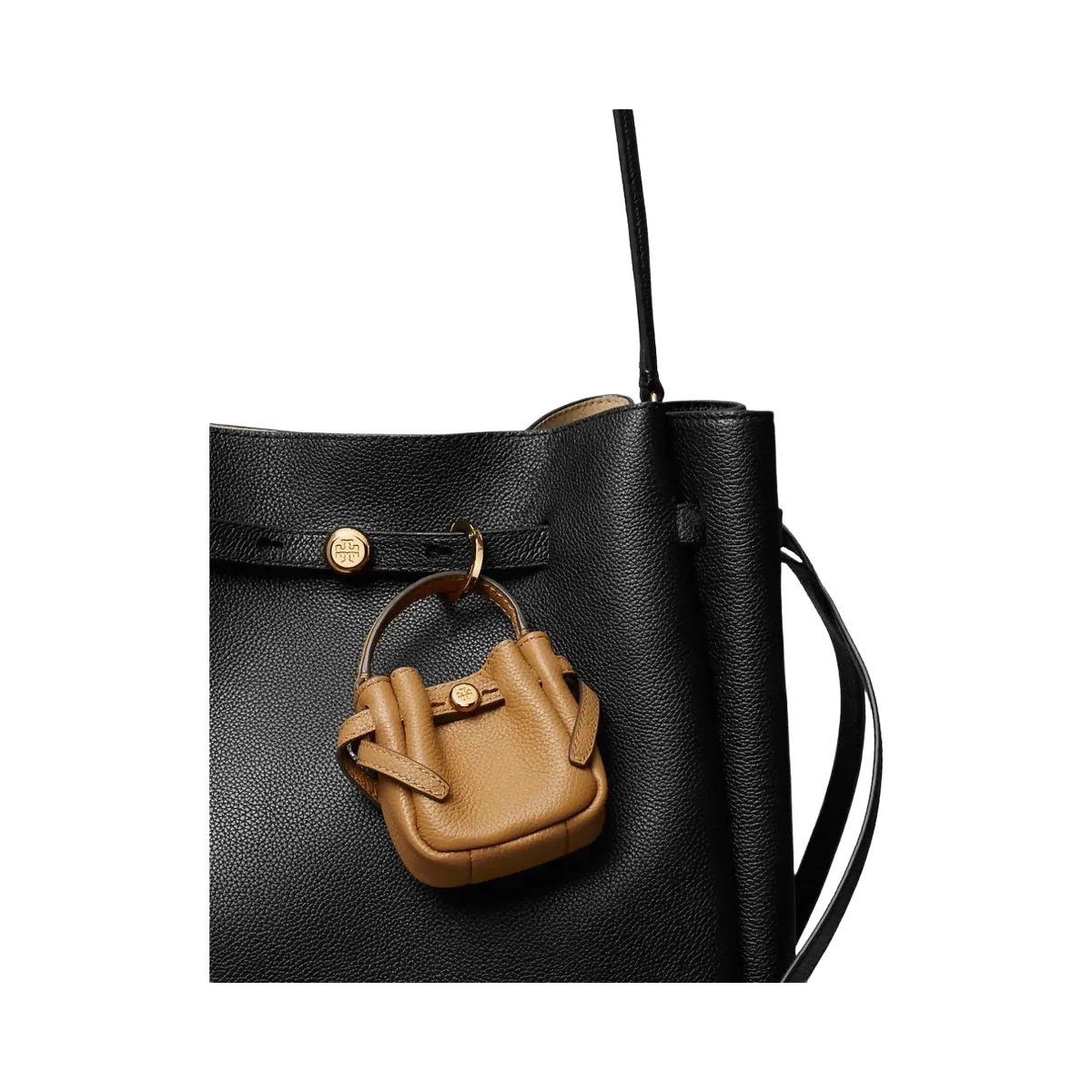 Tory Burch Romy Bucket Bag Charm Tiramisu