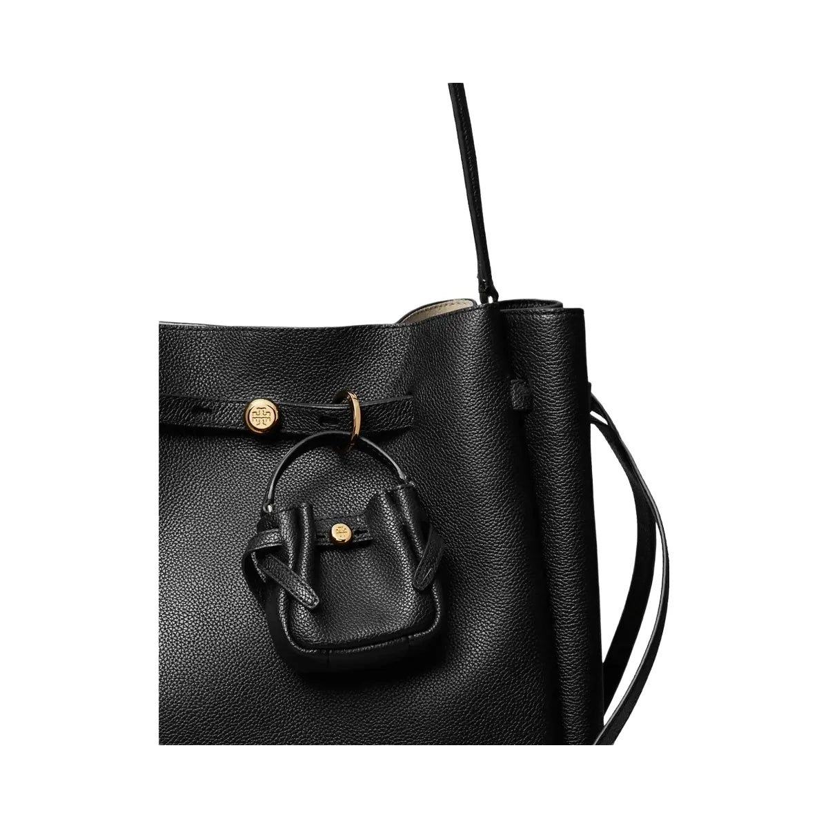 Tory Burch Romy Bucket Bag Charm Black