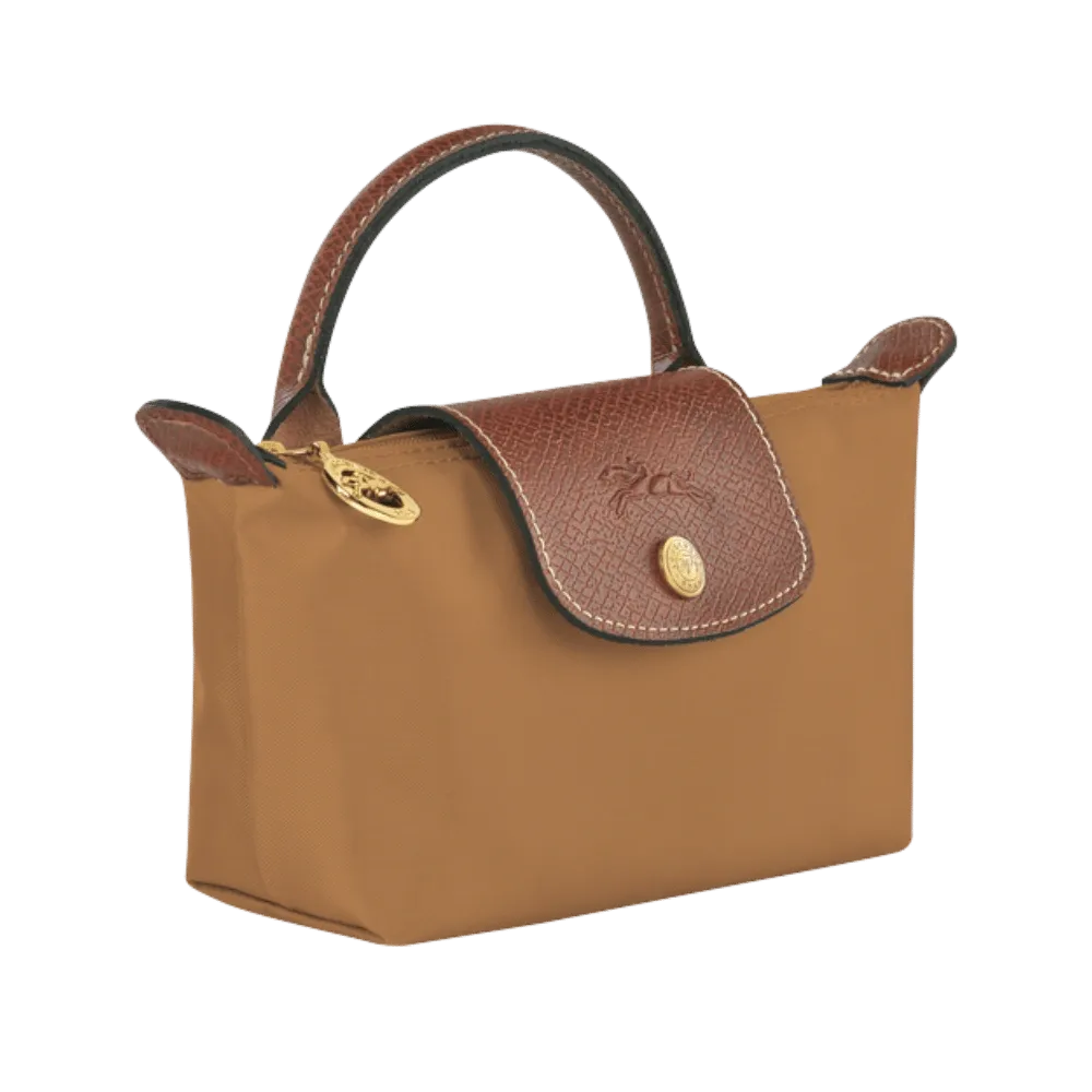 Longchamp Le Pliage Original Pouch with handle Fawn - Recycled canvas