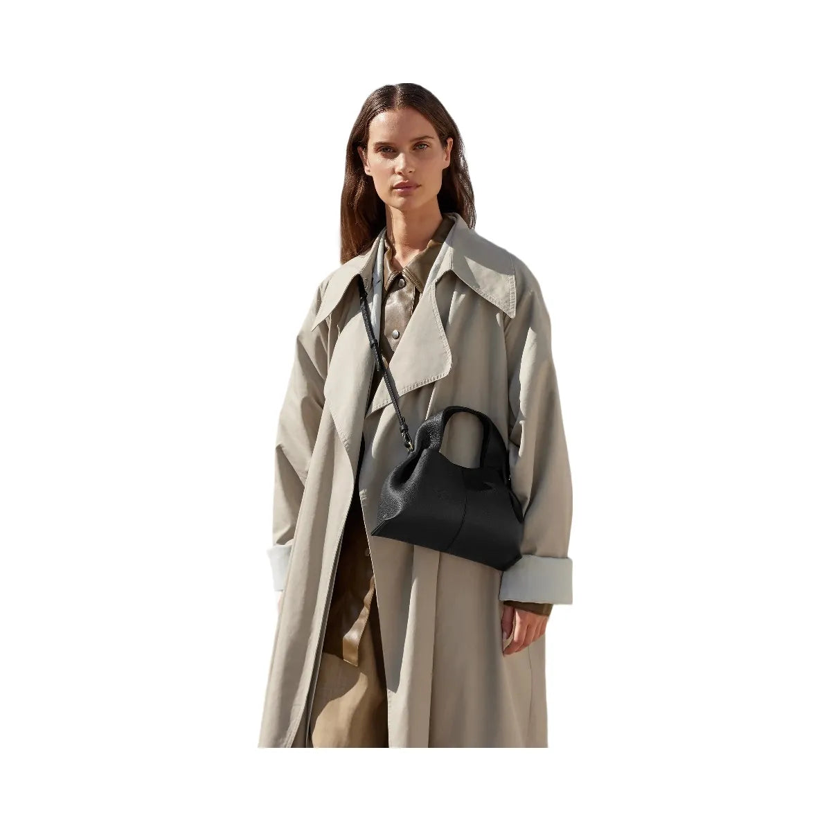 Polene Numero Neuf Mini Textured Black