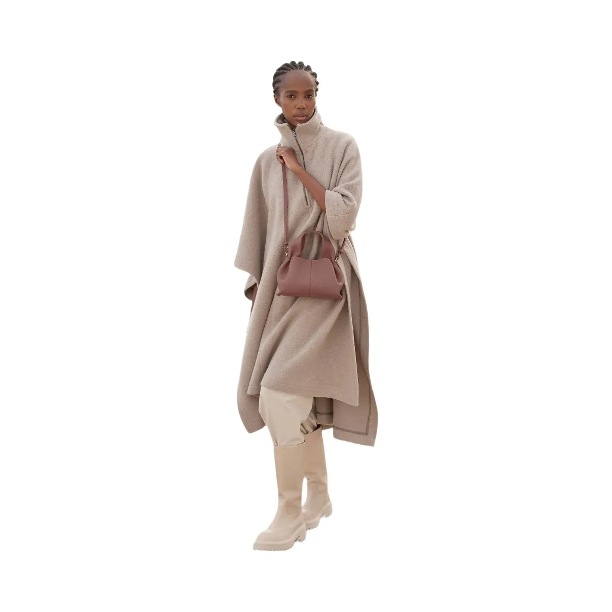 Polene Numero Neuf Mini Textured Blush
