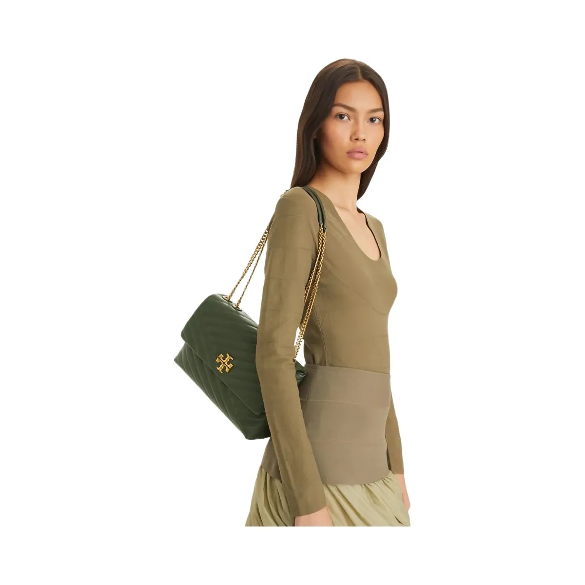 Tory Burch Kira Chevron Shoulder Bag SYCAMORE