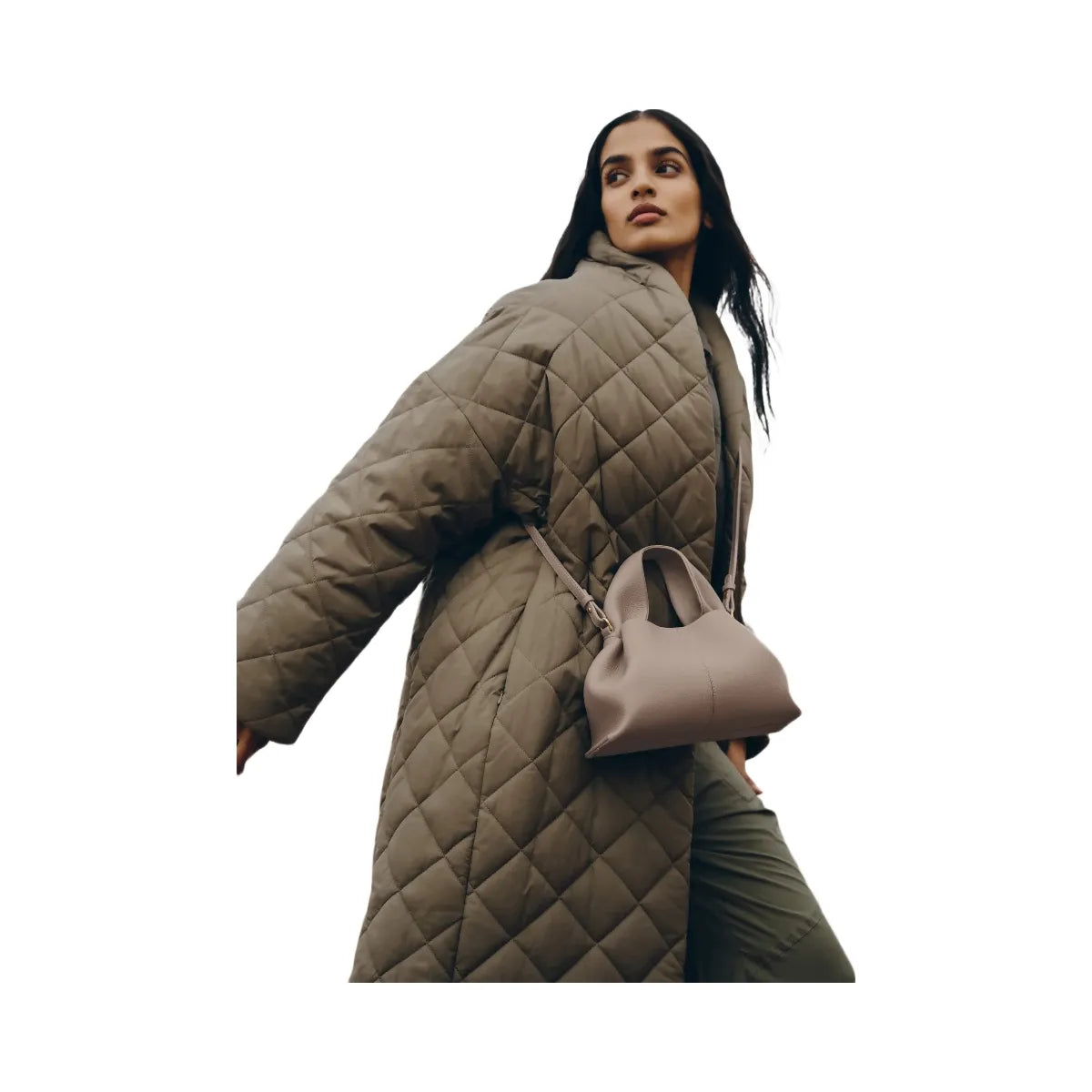 Polene Numero Neuf Mini Textured Taupe