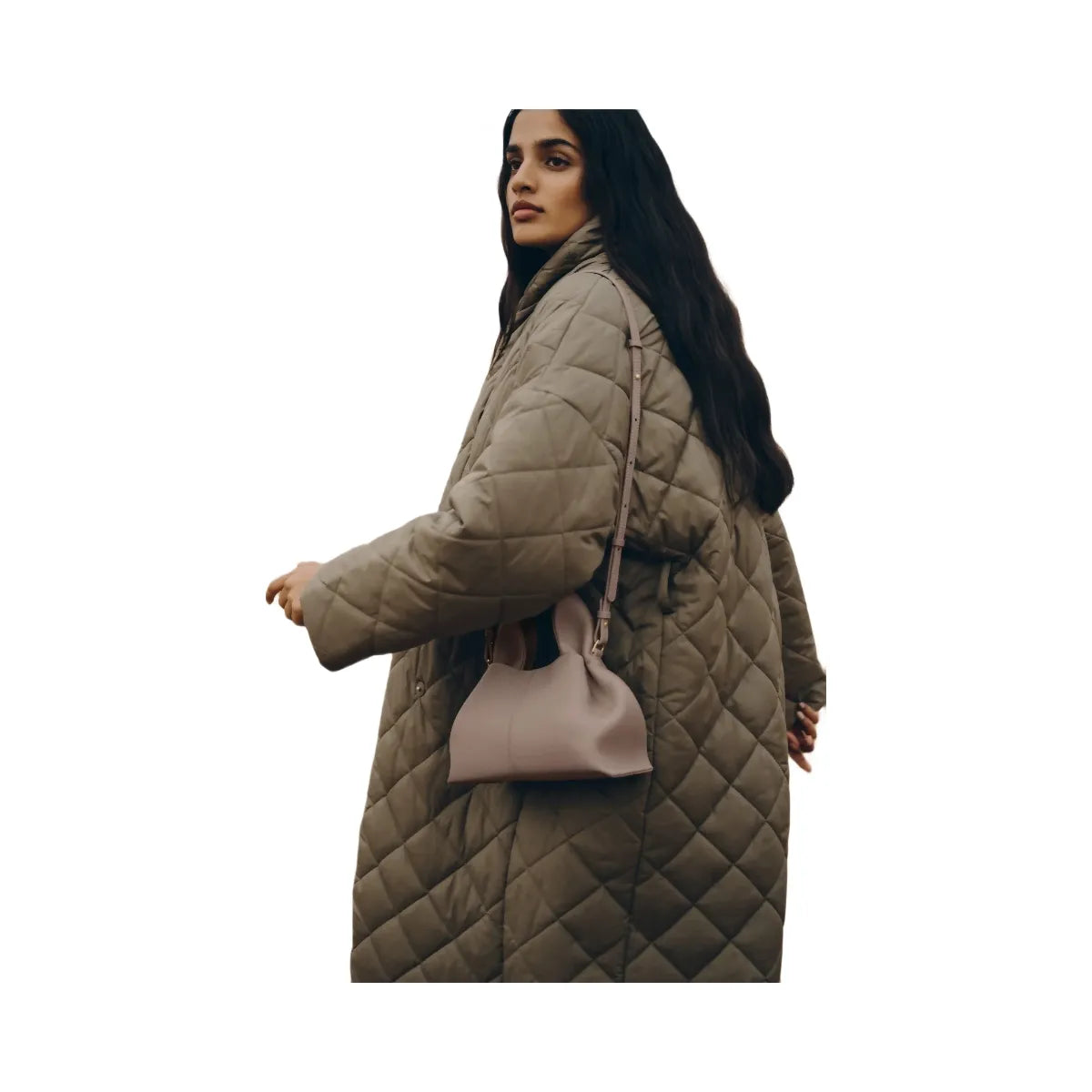 Polene Numero Neuf Mini Textured Taupe
